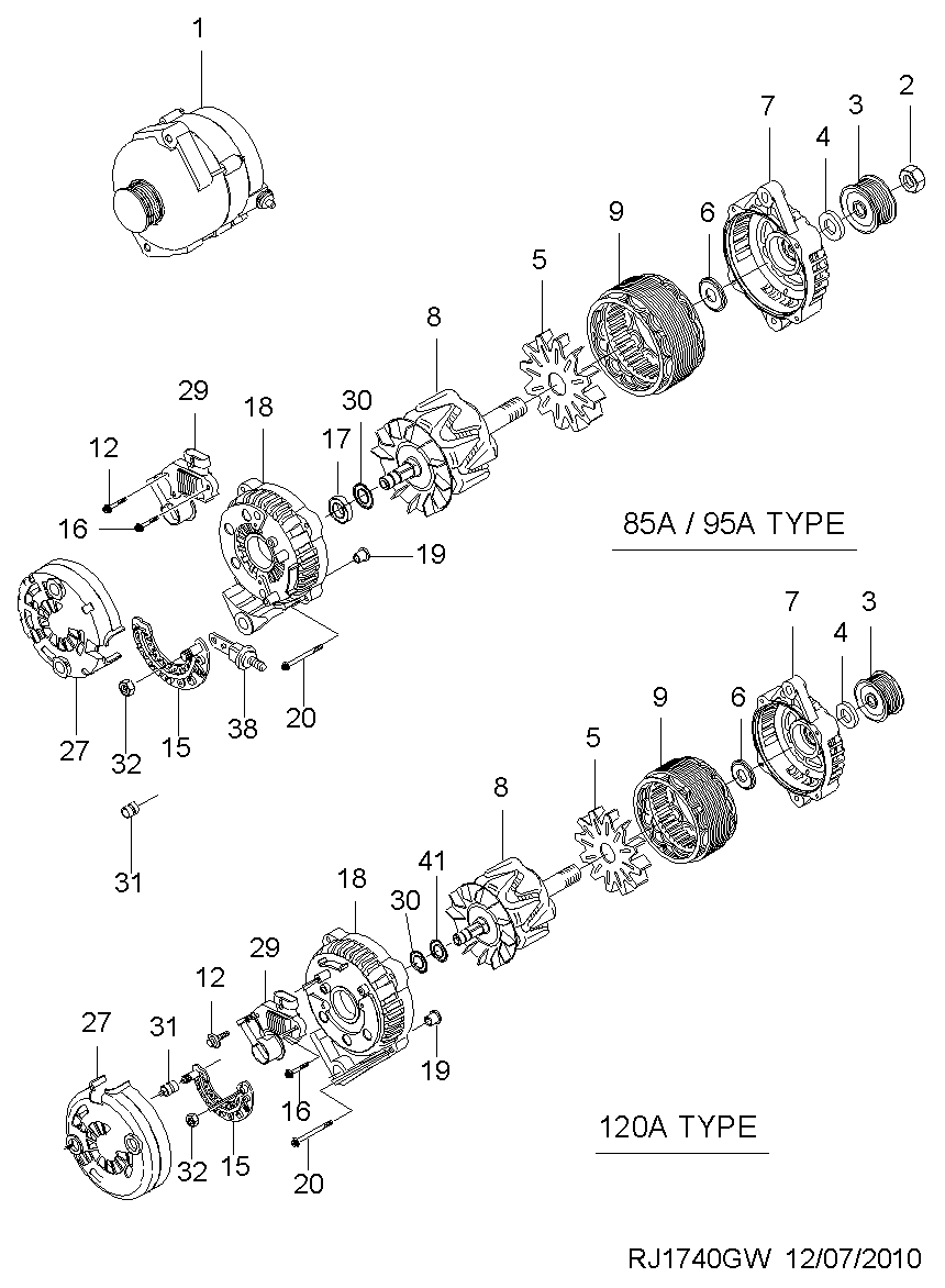 Suzuki 96954113 - Генератор vvparts.bg