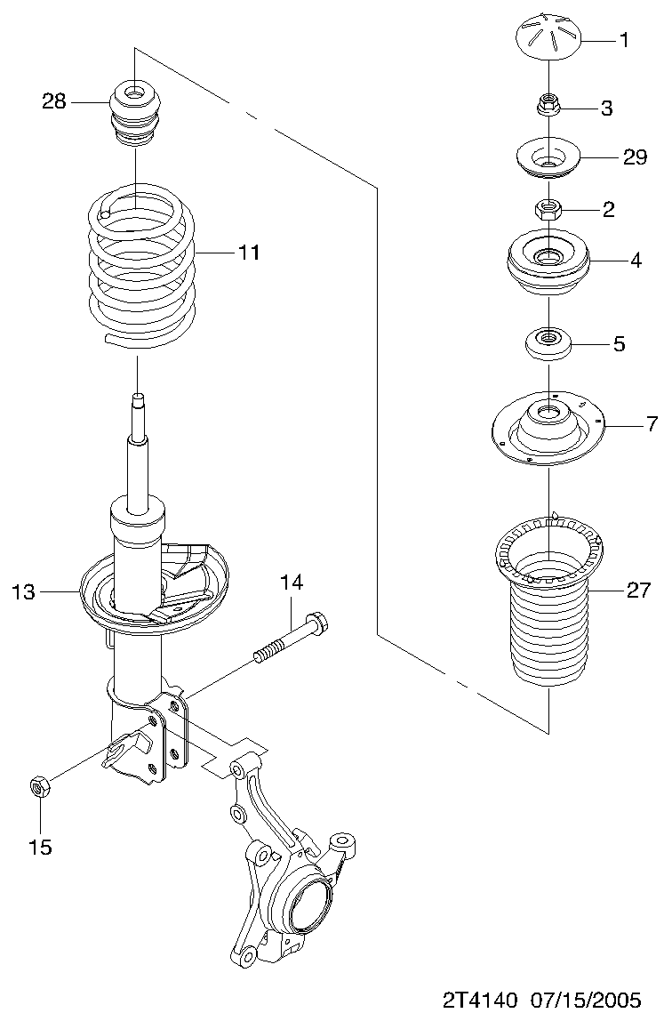 Chevrolet 96980827 - Амортисьор vvparts.bg