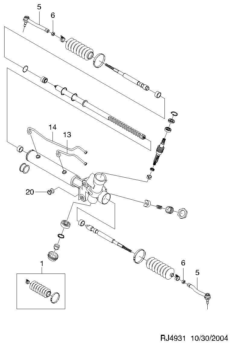 DAEWOO 96407485* - Накрайник на напречна кормилна щанга vvparts.bg