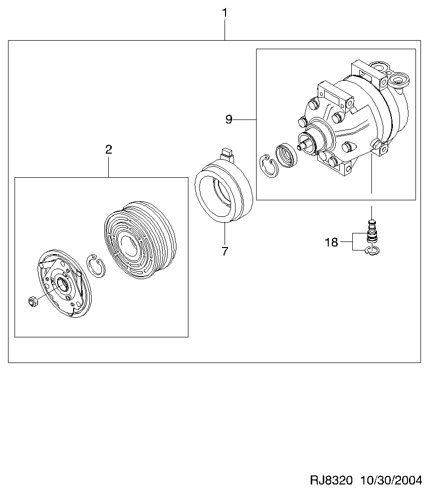 Chevrolet 96484932 - Компресор, климатизация vvparts.bg