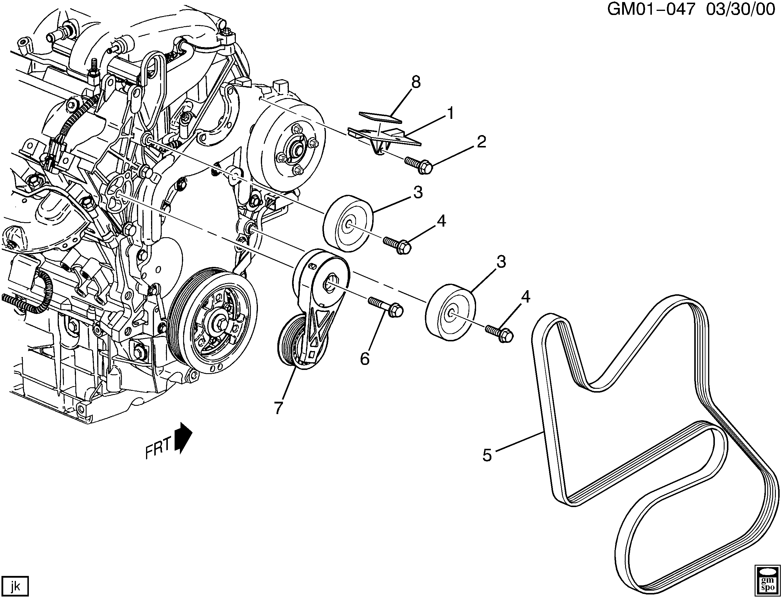 General Motors 12563097 - Паразитна / водеща ролка, пистов ремък vvparts.bg