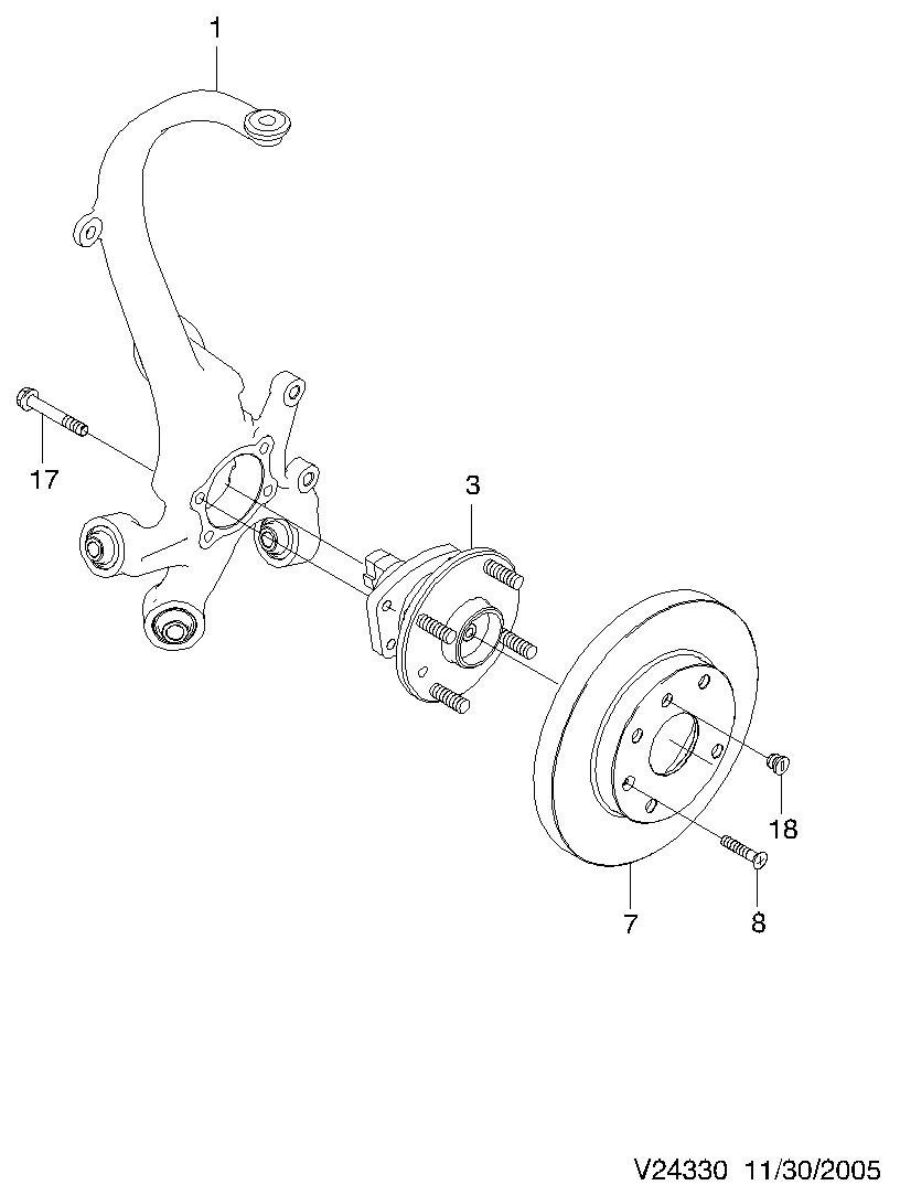 DAEWOO 94501043 - BOLT,RR S/ABS (AT R/AXL)(5.816) vvparts.bg