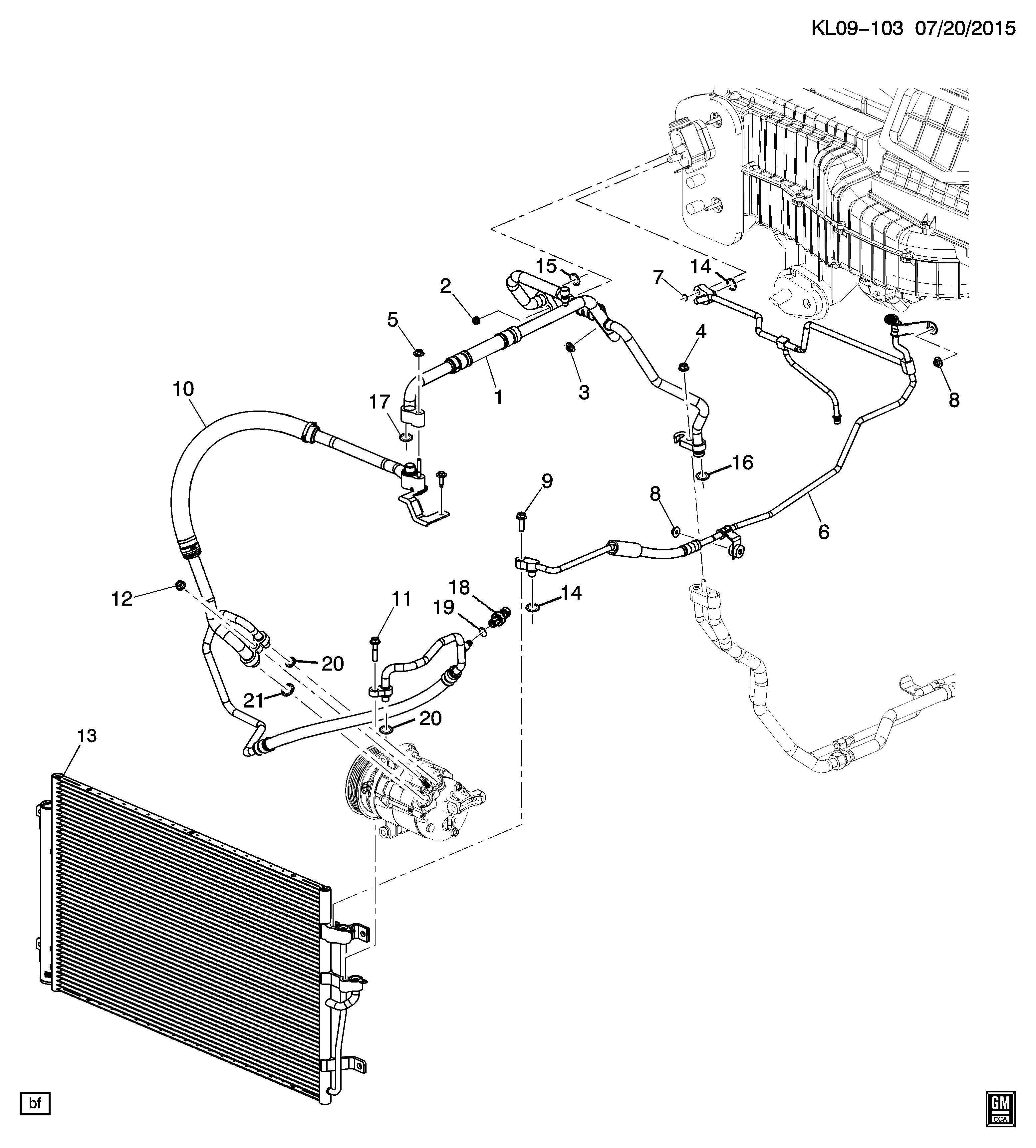 General Motors 20874703 - Кондензатор, климатизация vvparts.bg