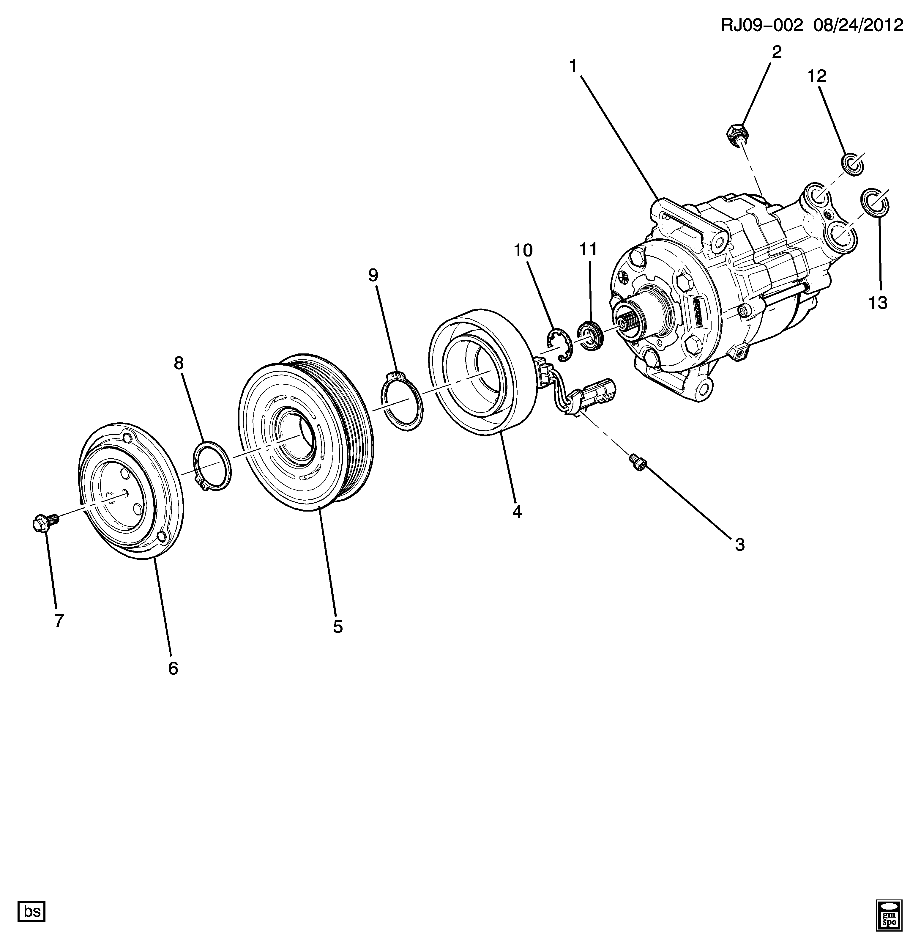 Chevrolet 95935304 - Компресор, климатизация vvparts.bg