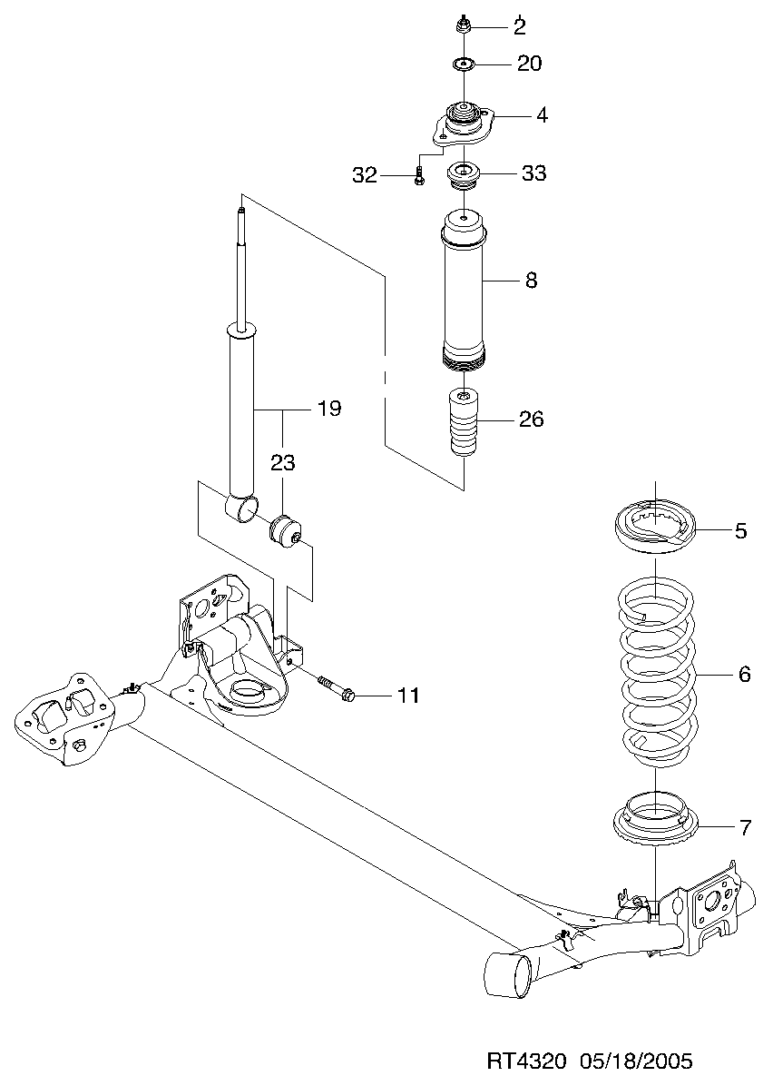 Chevrolet 96494605 - Амортисьор vvparts.bg