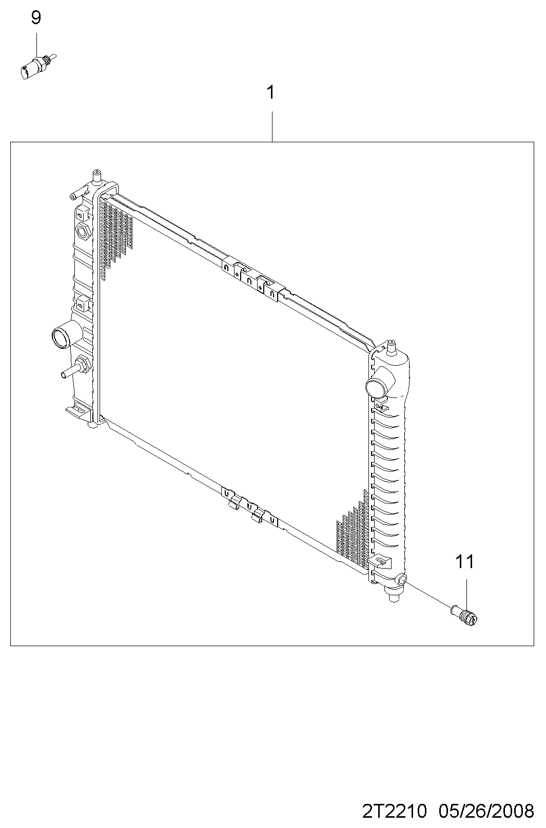 DAEWOO 96816483 - Радиатор, охлаждане на двигателя vvparts.bg