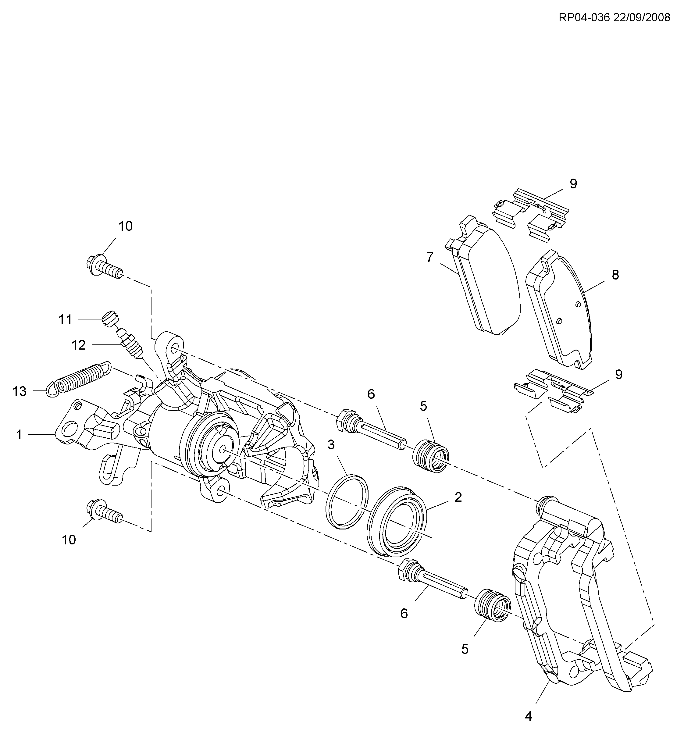 Opel 13300861 - Спирачен апарат vvparts.bg