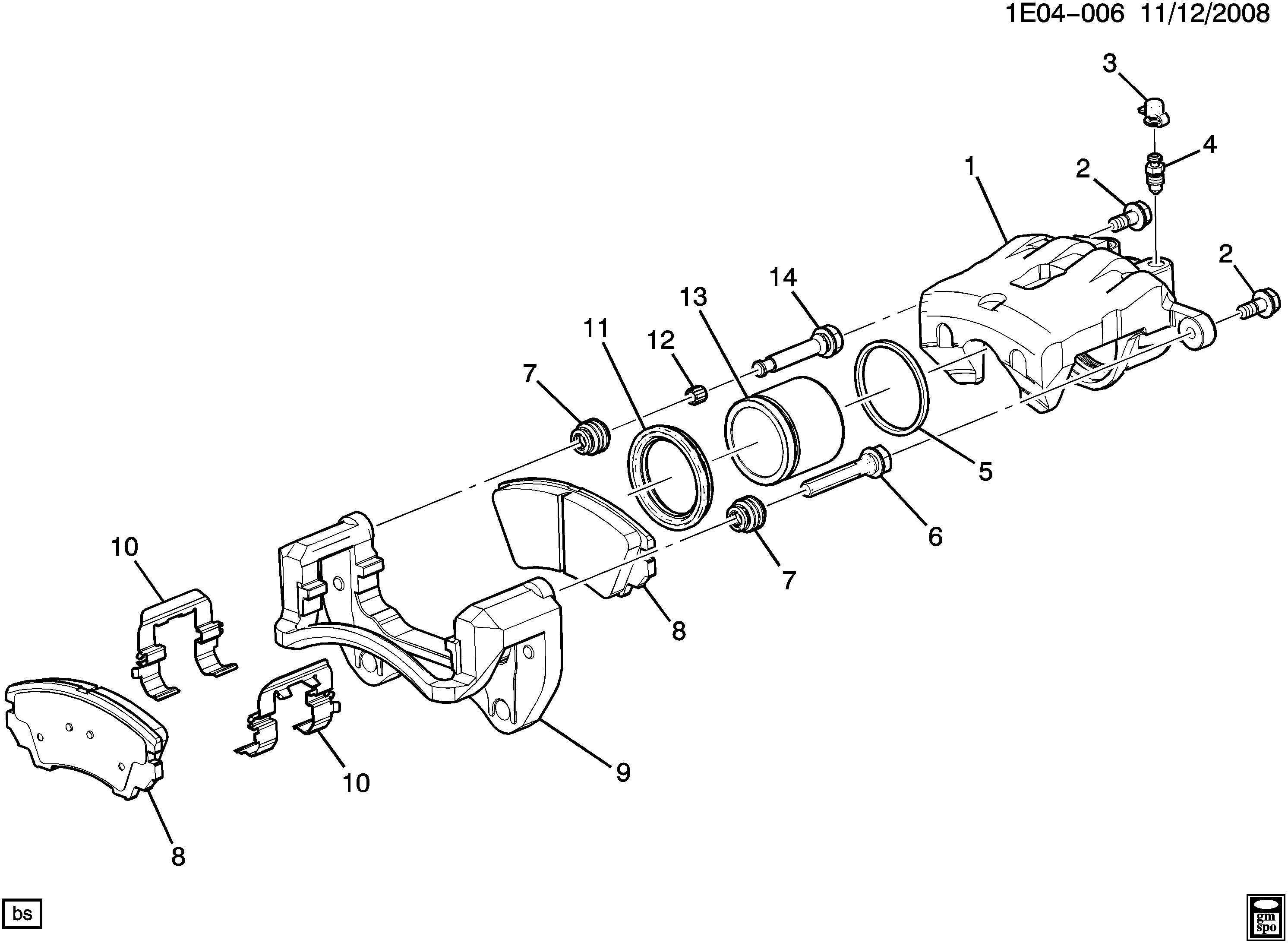 Chevrolet 13578803 - Спирачен апарат vvparts.bg