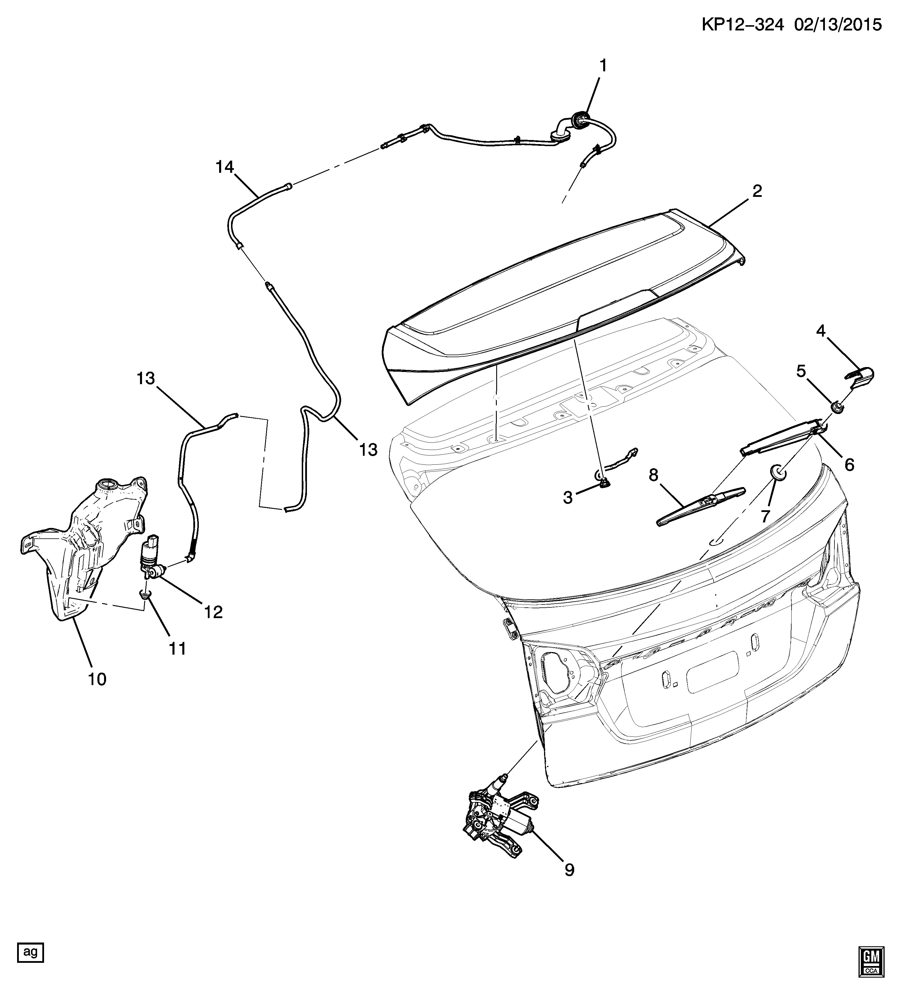 Buick 13250357 - Водна помпа за миещо устр., почистване на стъклата vvparts.bg