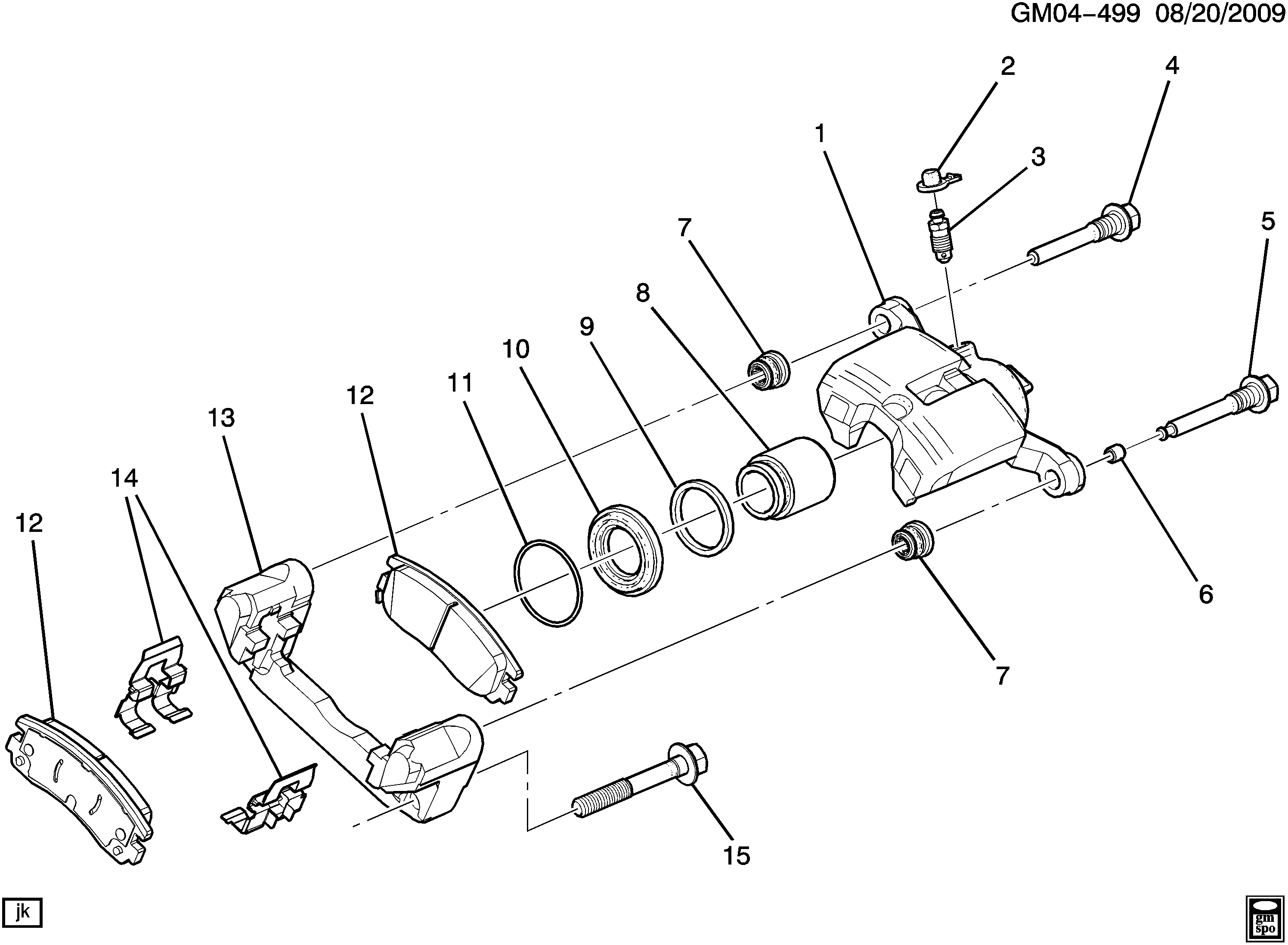 Pontiac 88965666 - CALIPER,RR BRK(INCLS 2,3,8-11)(4.667)(ACDelco #172-1546) vvparts.bg