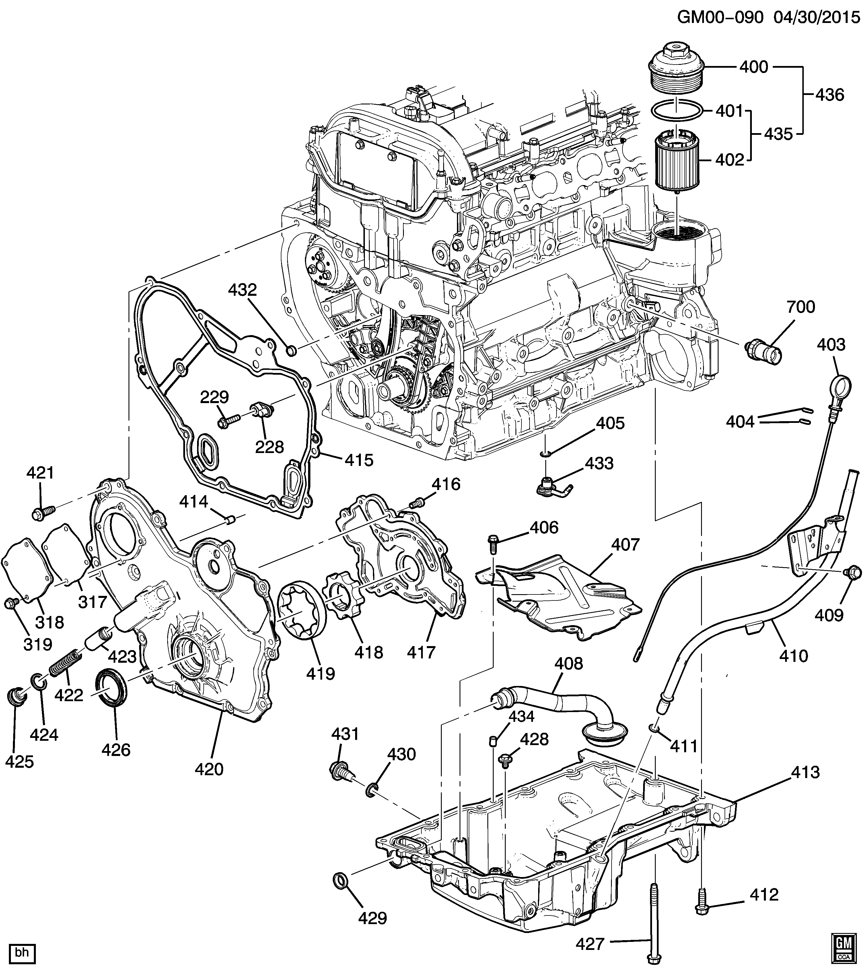 Chevrolet 19260345 - Маслен филтър vvparts.bg