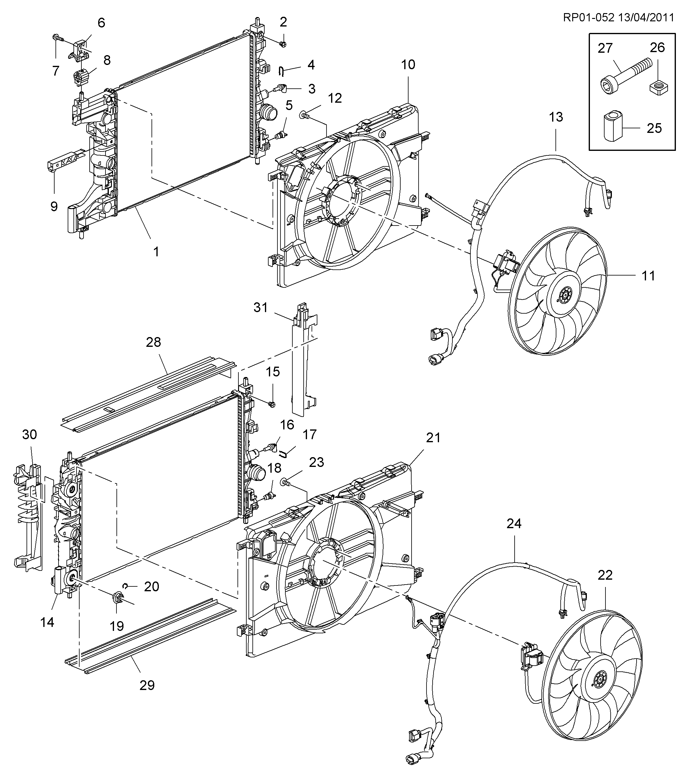 General Motors 13336889 - Радиатор, охлаждане на двигателя vvparts.bg