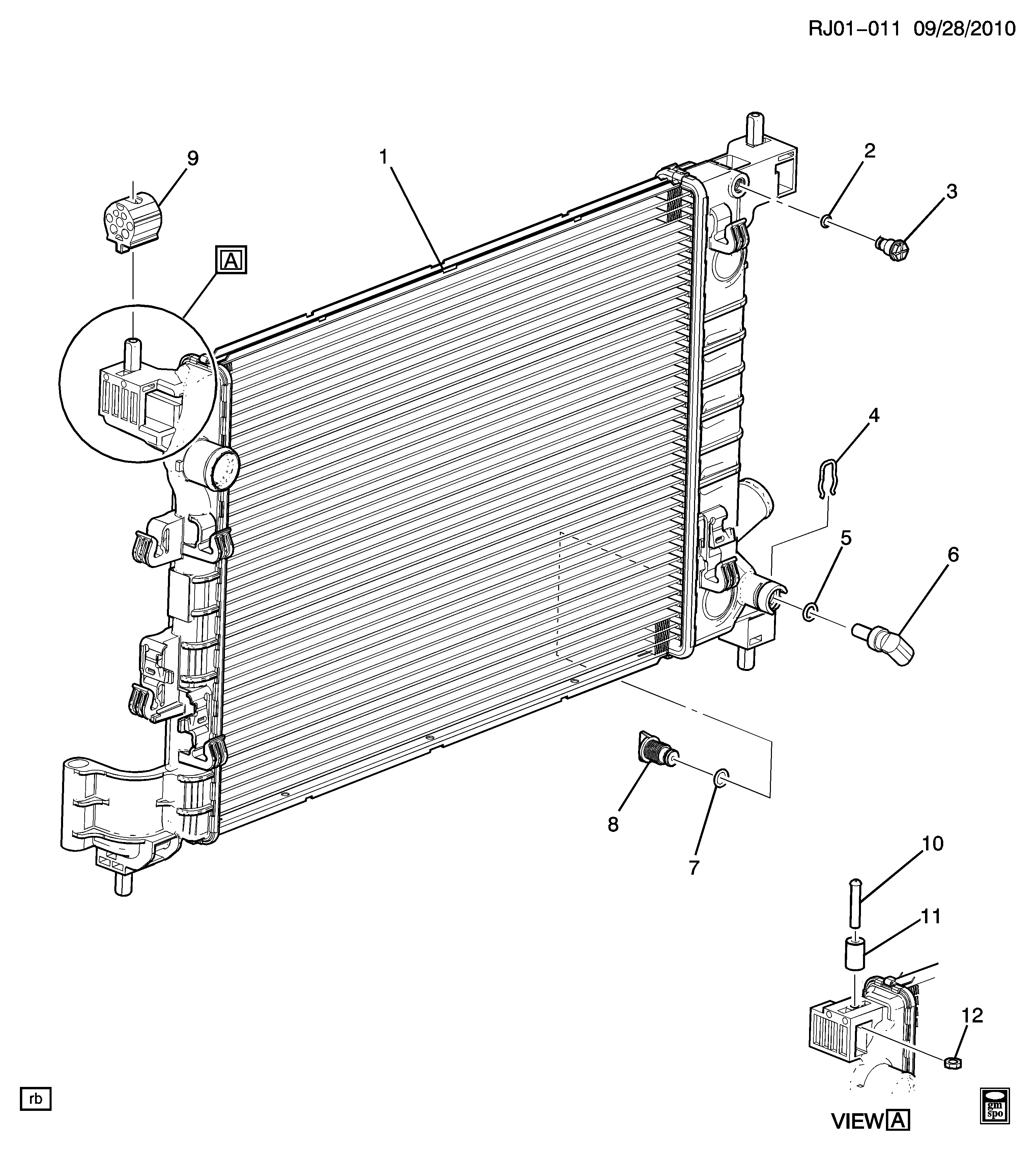 Chevrolet 94516938 - Радиатор, охлаждане на двигателя vvparts.bg