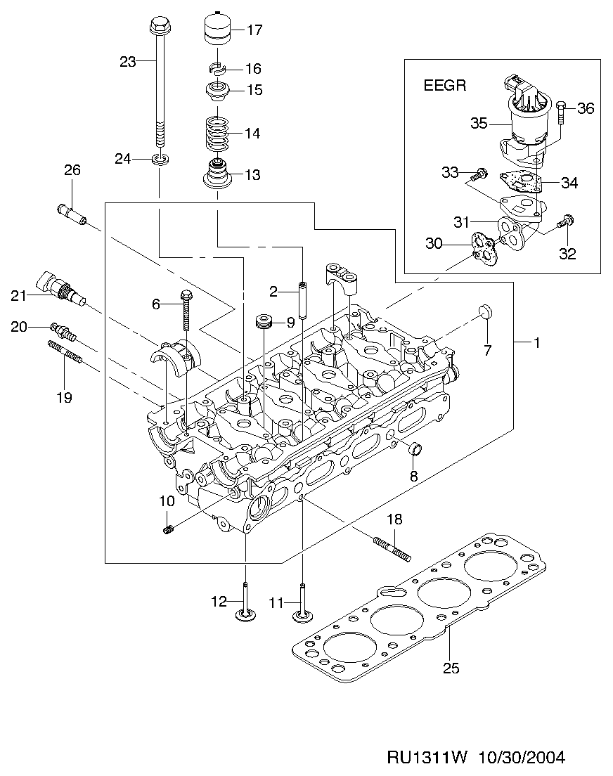 DAEWOO 96376362 - Повдигач на клапан vvparts.bg