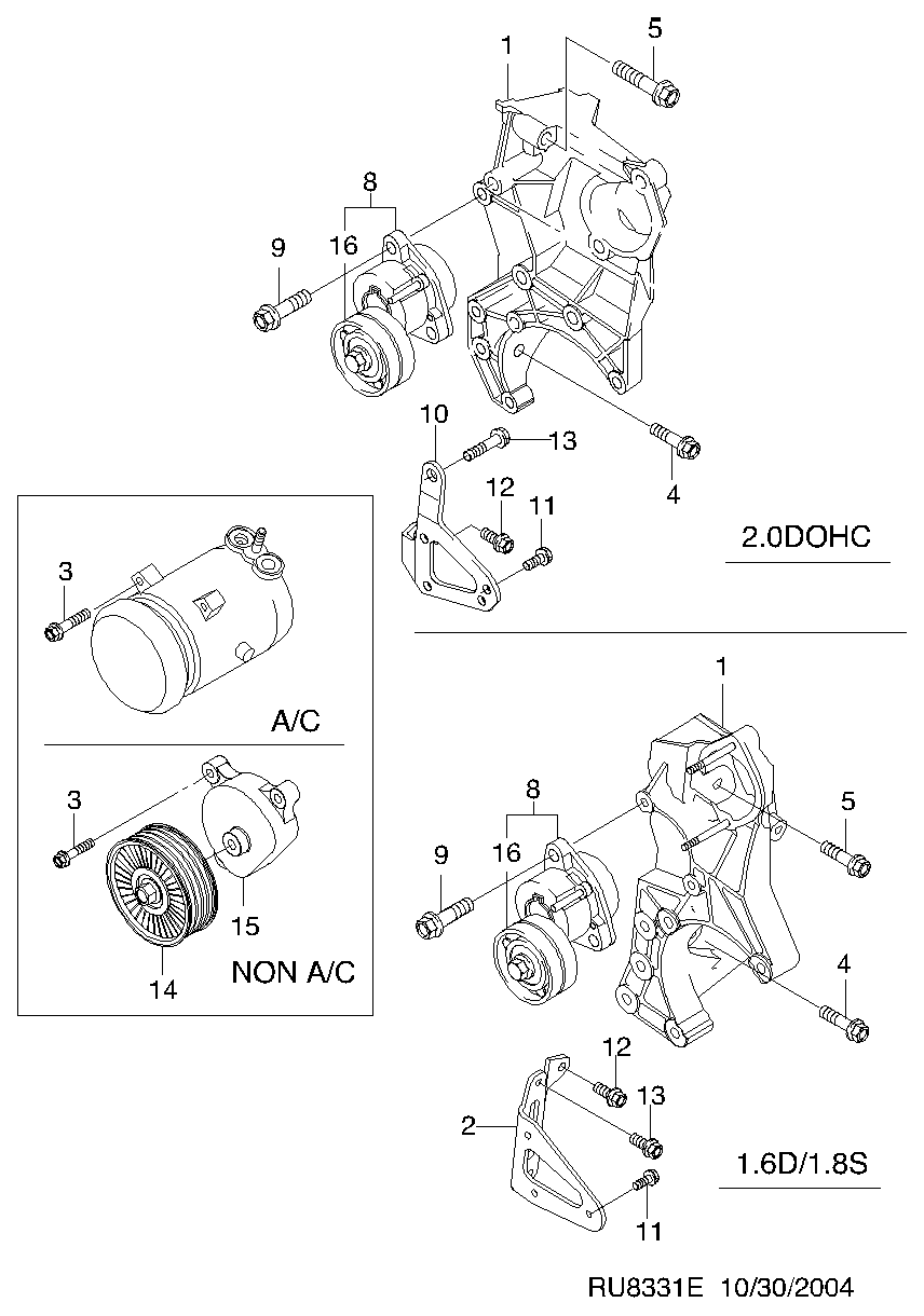 DAEWOO 25190645 - Ремъчен обтегач, пистов ремък vvparts.bg