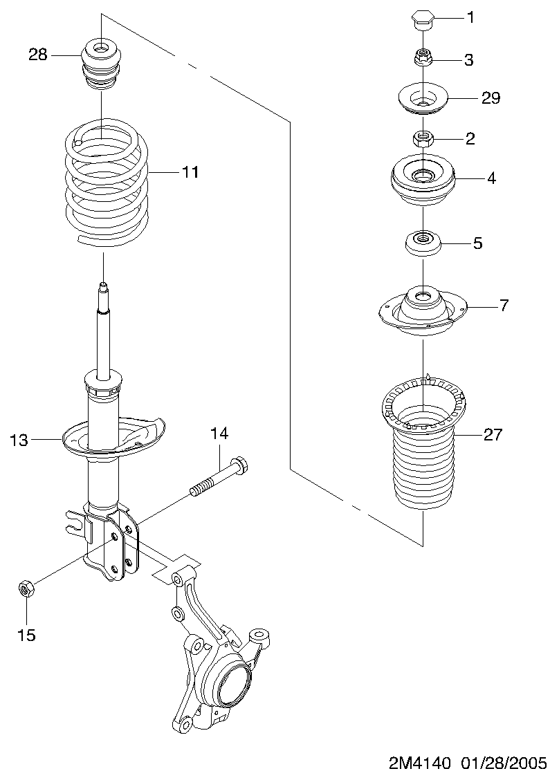 DAEWOO 96535010 - Тампон на макферсън vvparts.bg