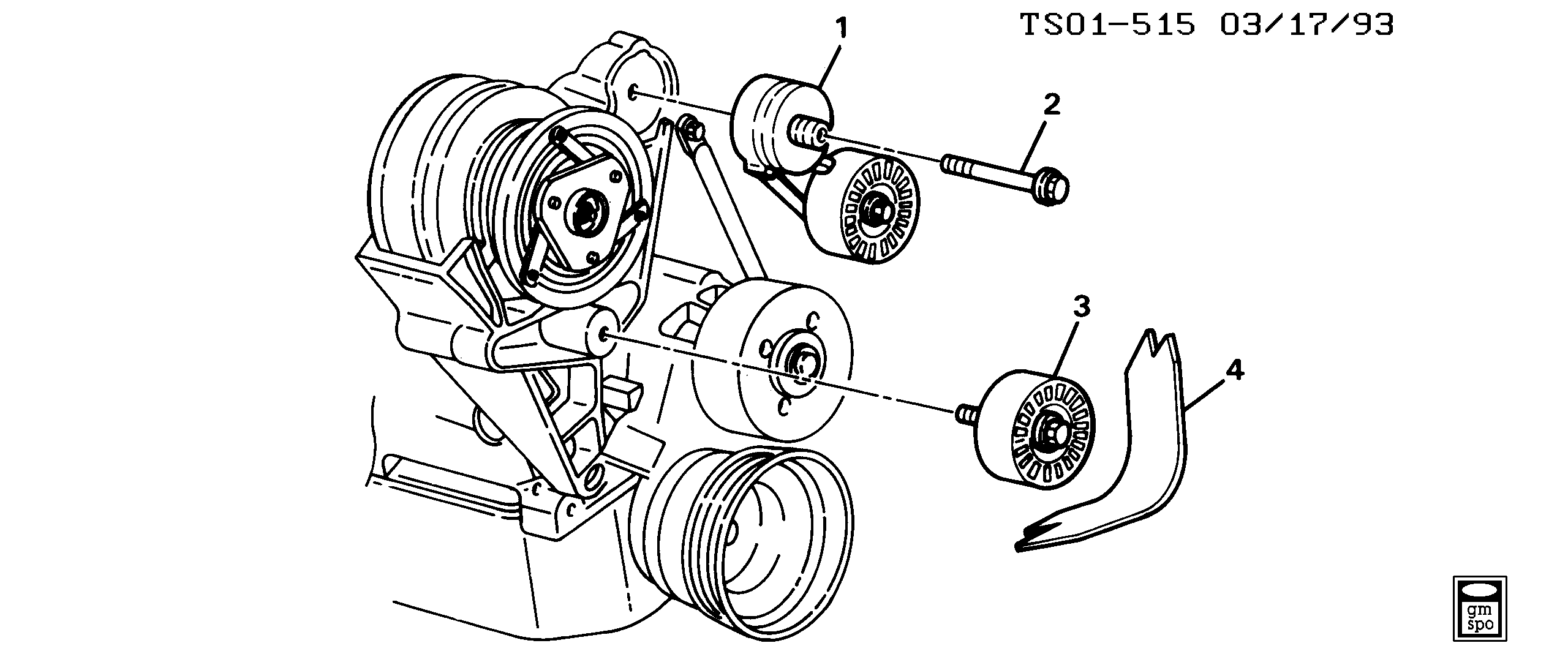 Chevrolet 10129560 - Паразитна / водеща ролка, пистов ремък vvparts.bg