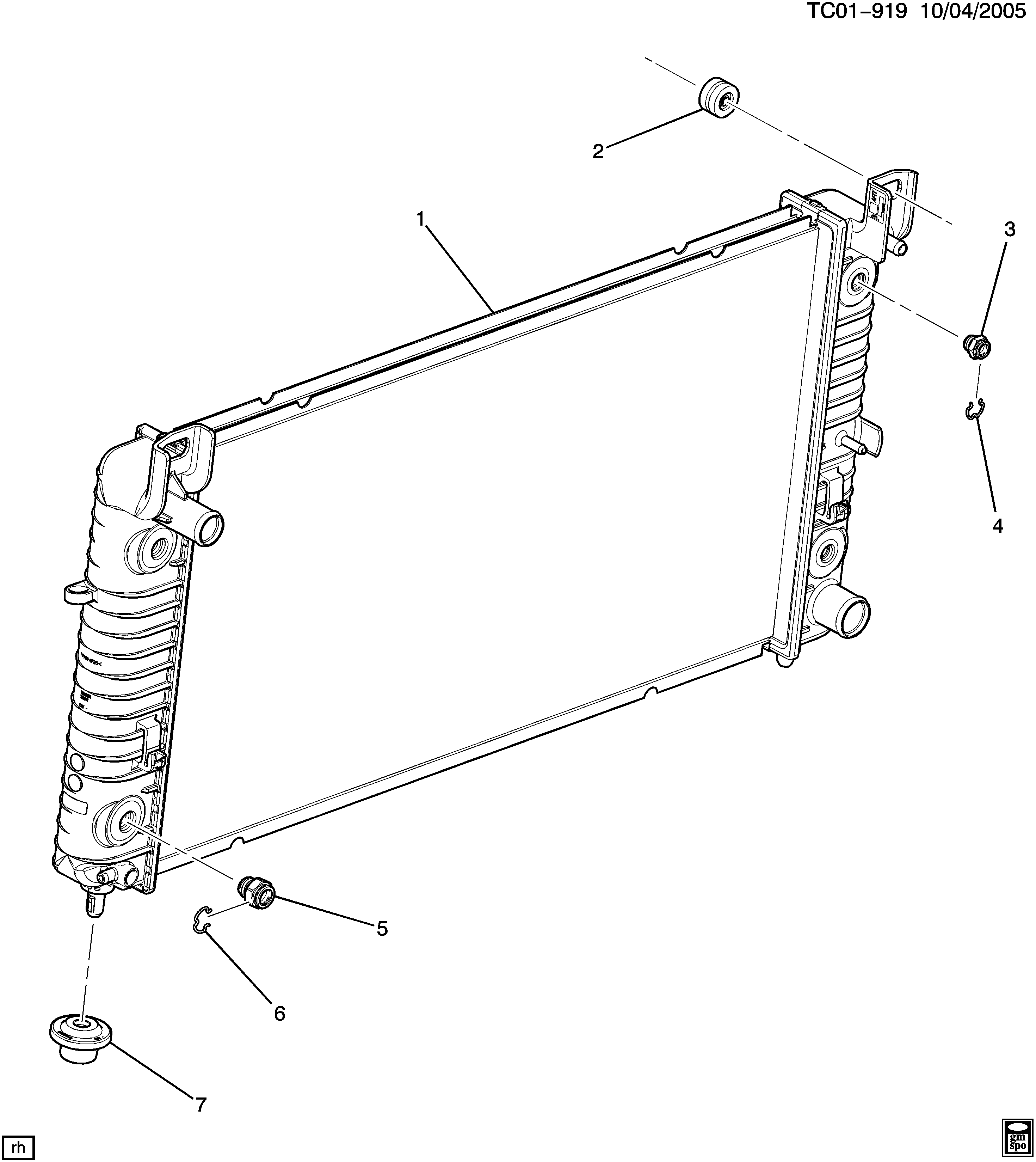 Cadillac 22840117 - Радиатор, охлаждане на двигателя vvparts.bg