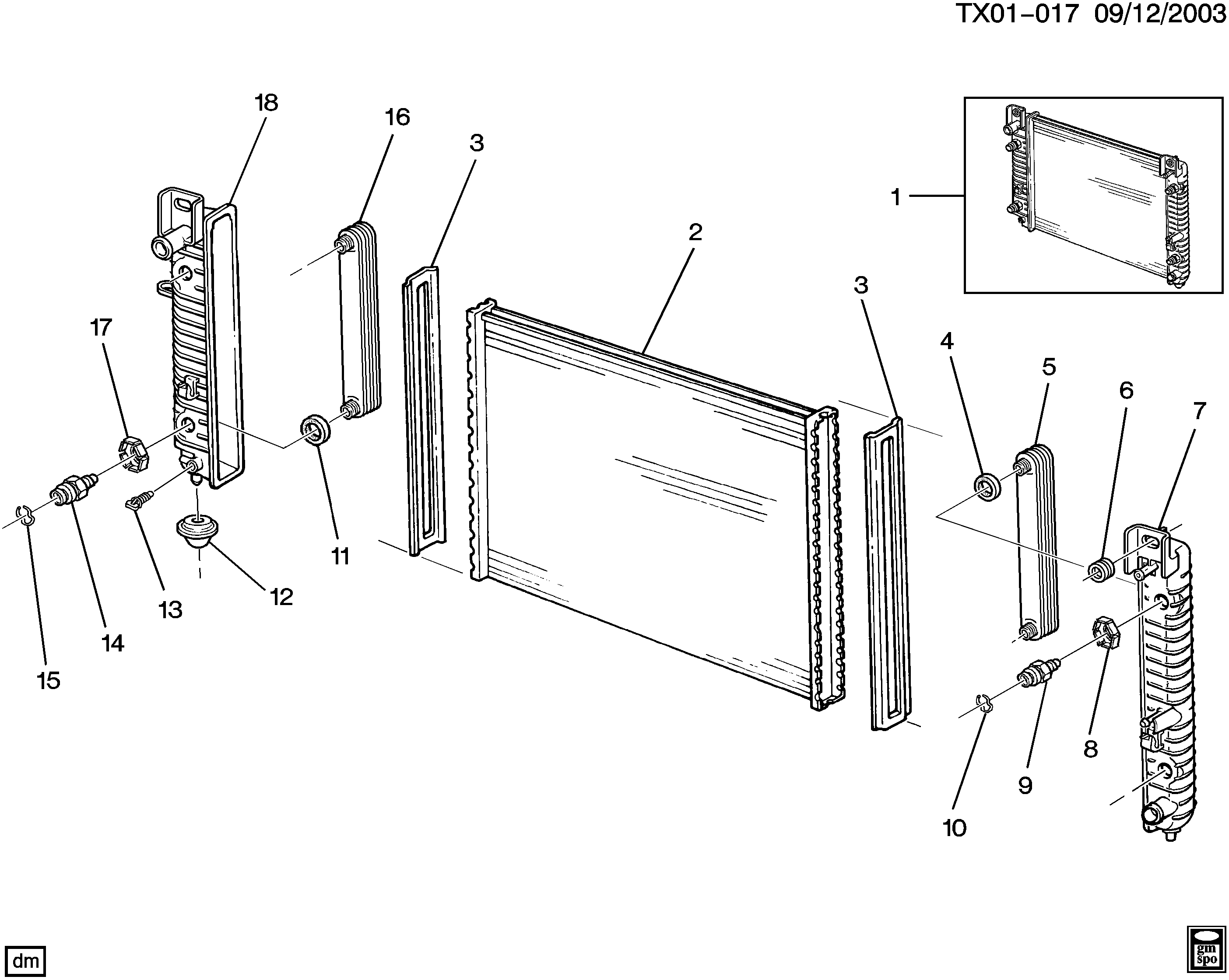 GMC 15841574 - Радиатор, охлаждане на двигателя vvparts.bg