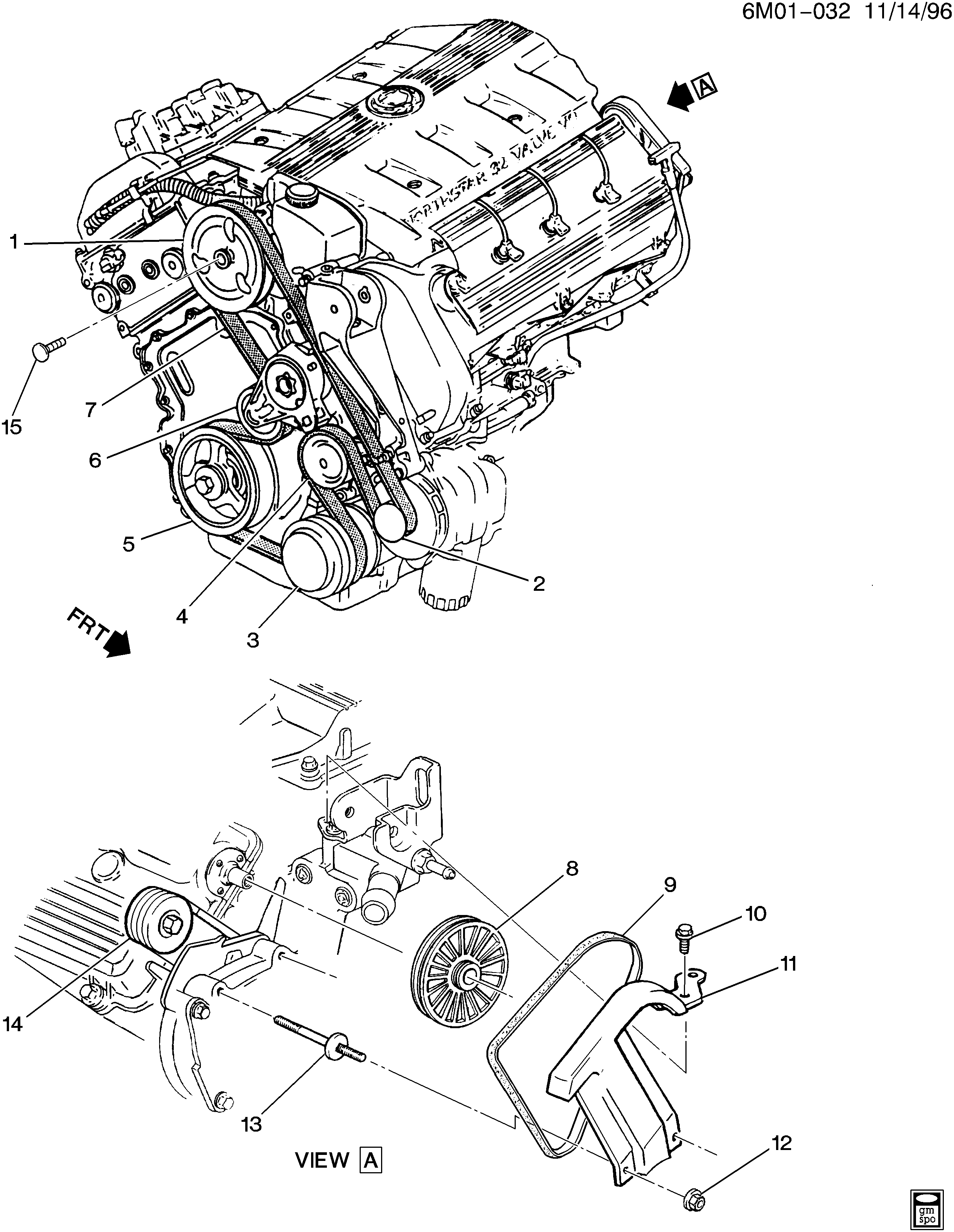 General Motors 12555244 - Паразитна / водеща ролка, пистов ремък vvparts.bg