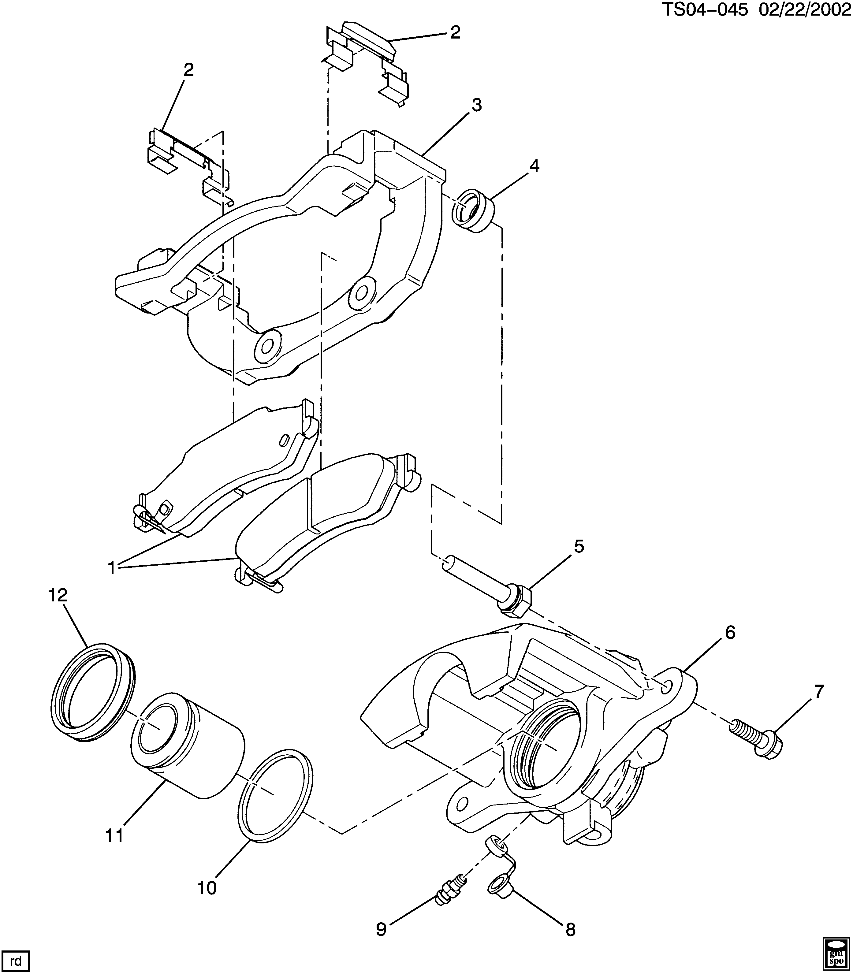 Cadillac 20876917 - Комплект спирачно феродо, дискови спирачки vvparts.bg