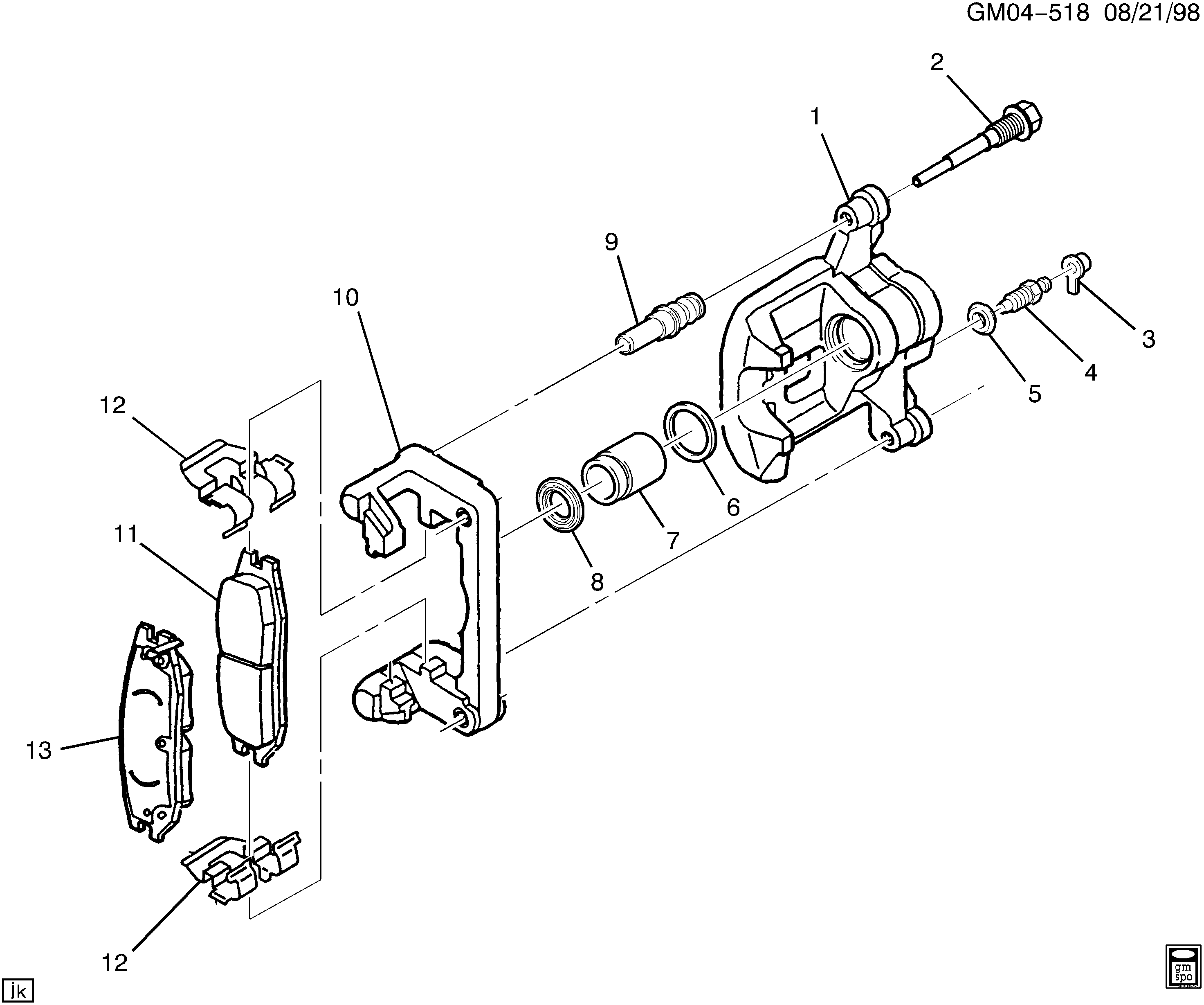 BUICK (SGM) 19152685 - Комплект спирачно феродо, дискови спирачки vvparts.bg