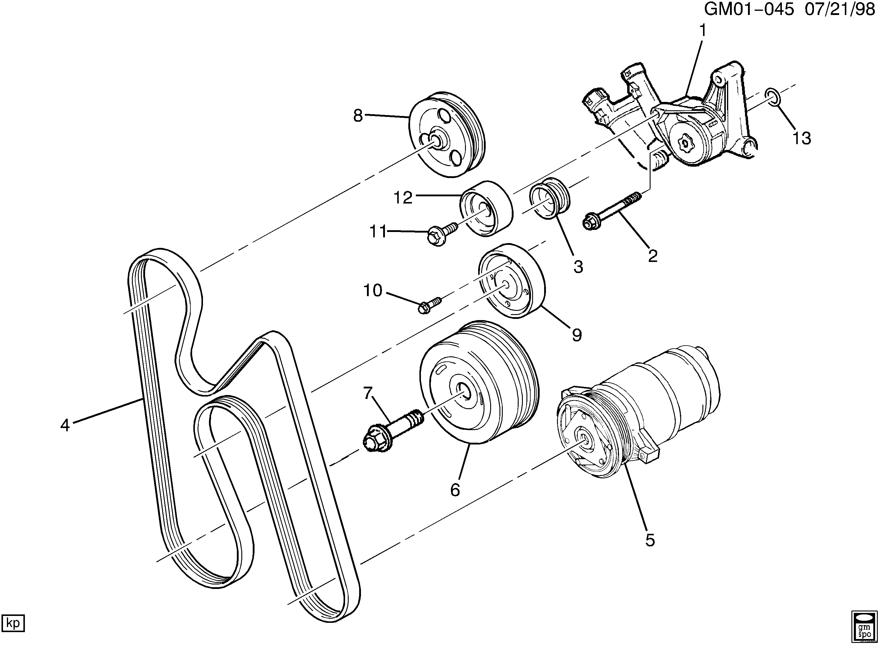 General Motors 24506756 - Ремъчен обтегач, пистов ремък vvparts.bg