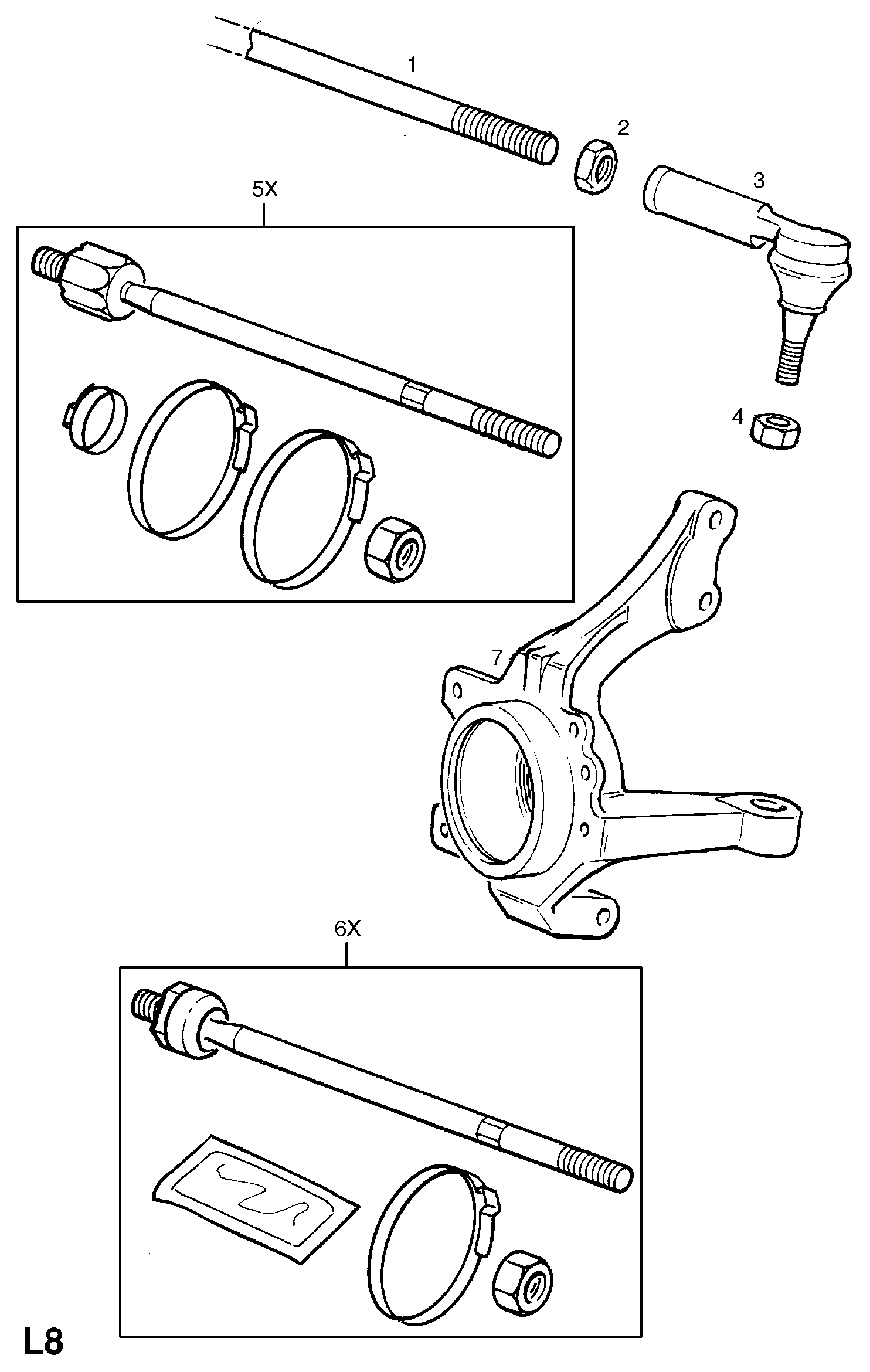 Vauxhall 3 24 186 - Аксиален шарнирен накрайник, напречна кормилна щанга vvparts.bg