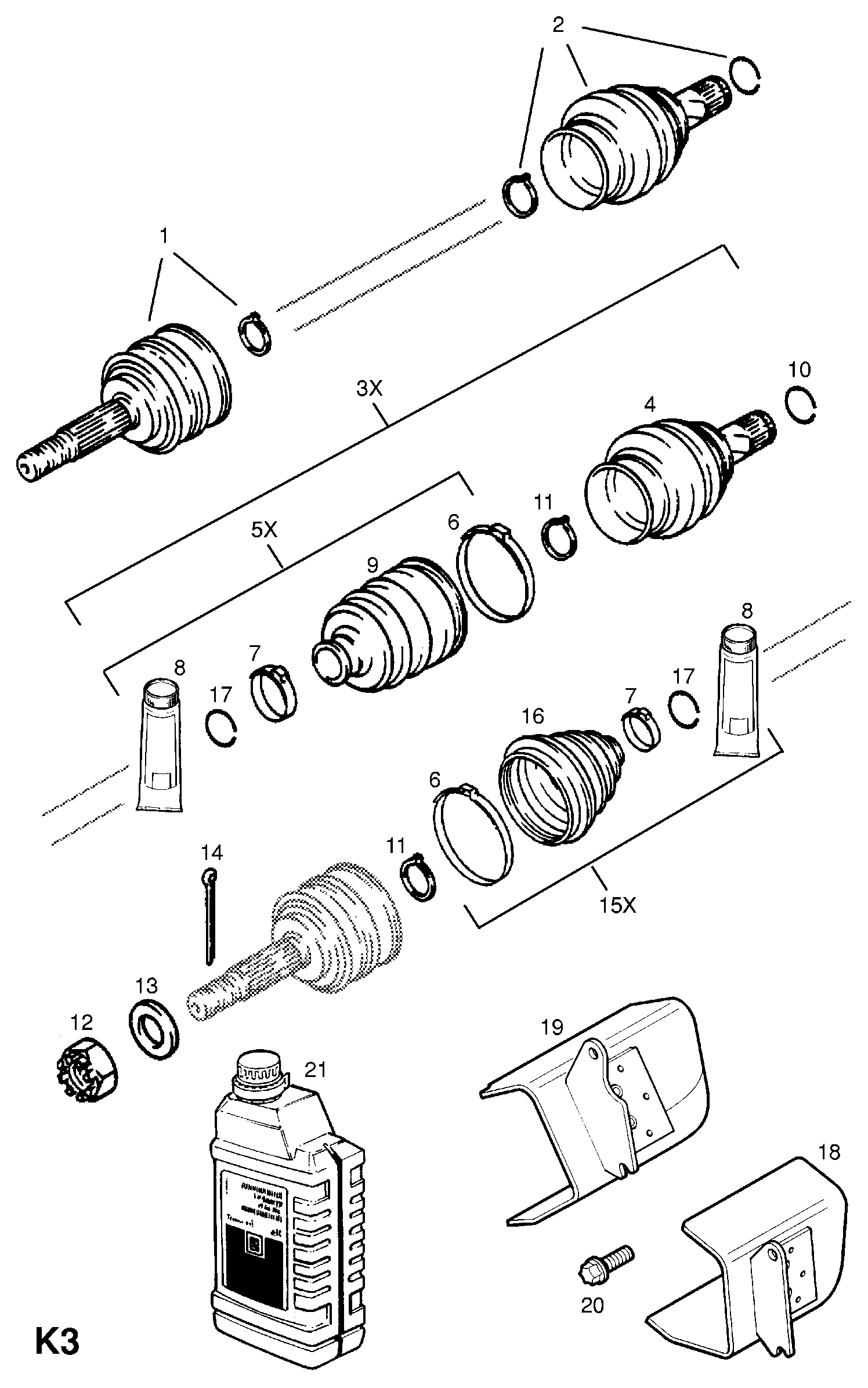 SAAB 16 03 237 - Каре комплект, полуоска vvparts.bg