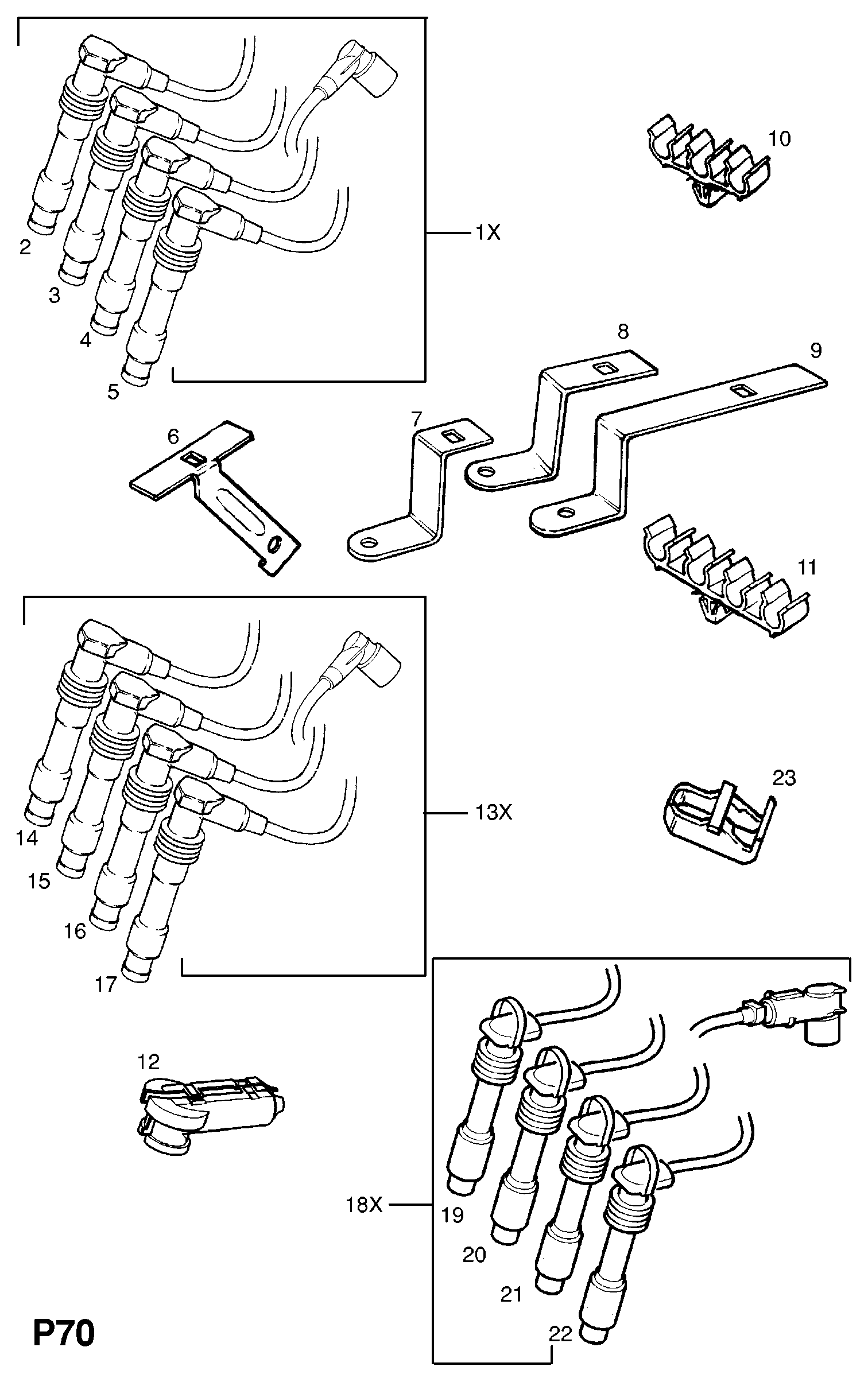 Opel 12 82 115 - Запалителен кабел vvparts.bg