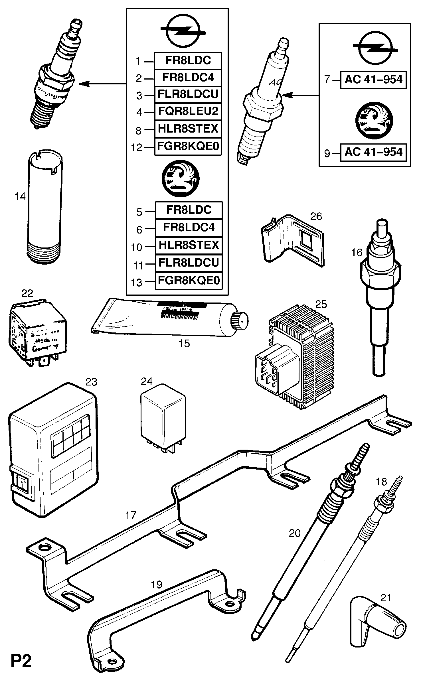 General Motors 1214015 - Запалителна свещ vvparts.bg