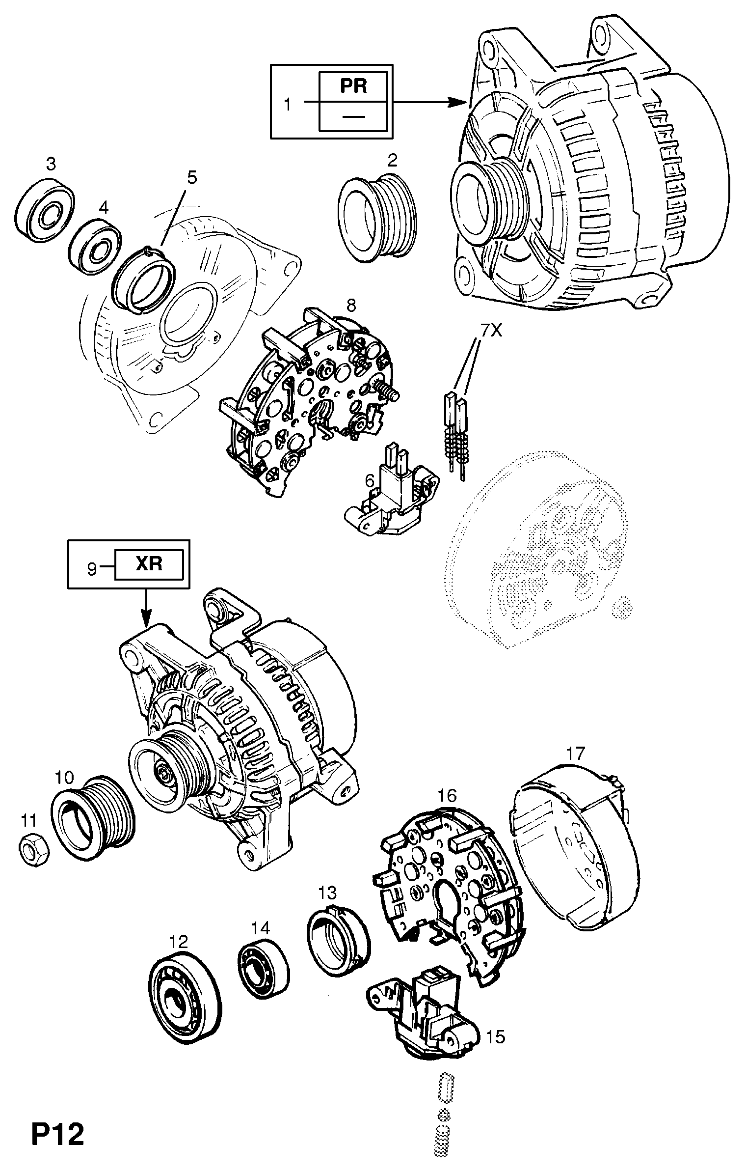 Opel 1204145 - Генератор vvparts.bg