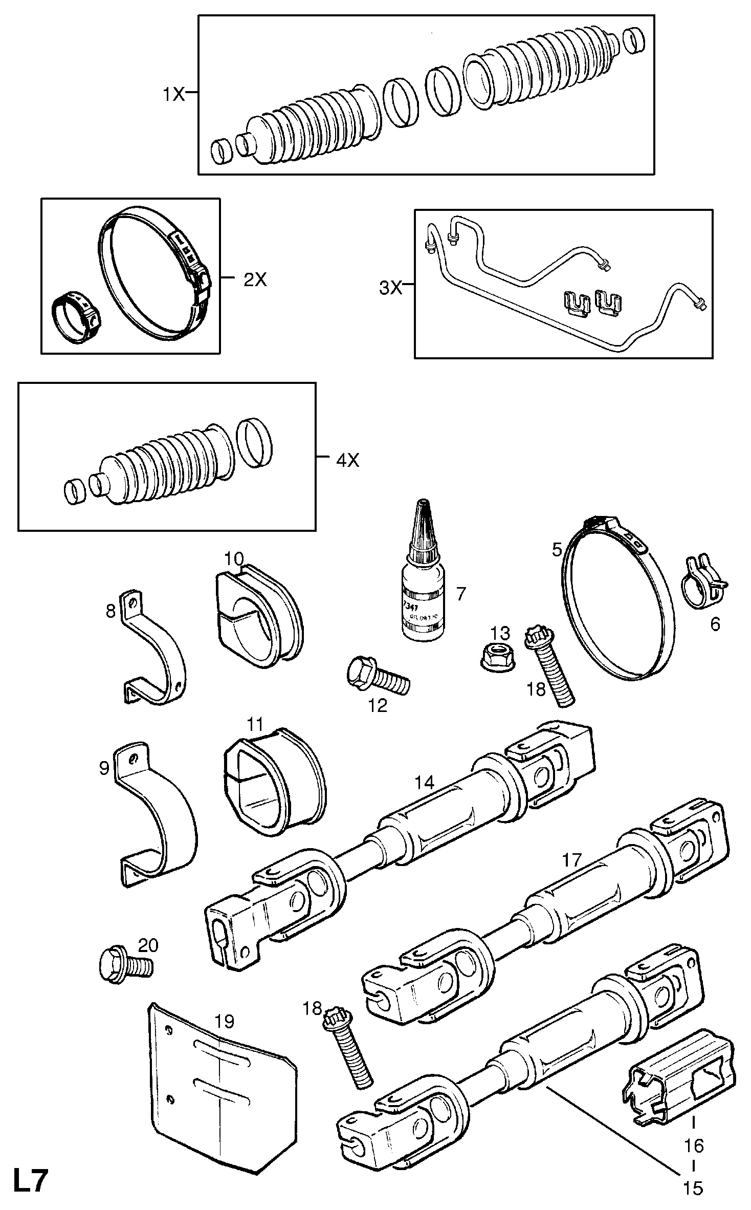 DAEWOO 1609096 - Комплект маншон, кормилно управление vvparts.bg