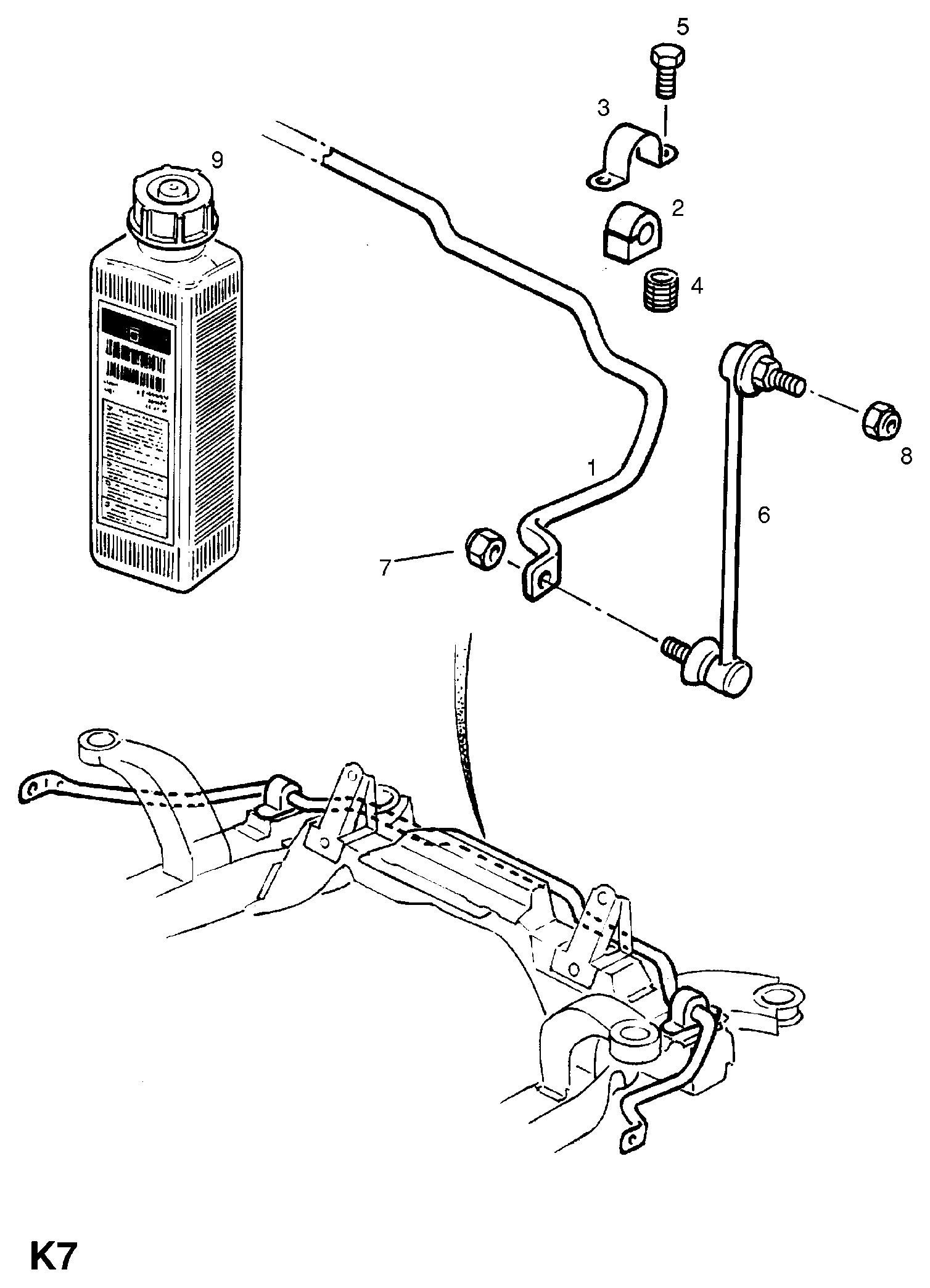 Vauxhall 350130 - Лагерна втулка, стабилизатор vvparts.bg