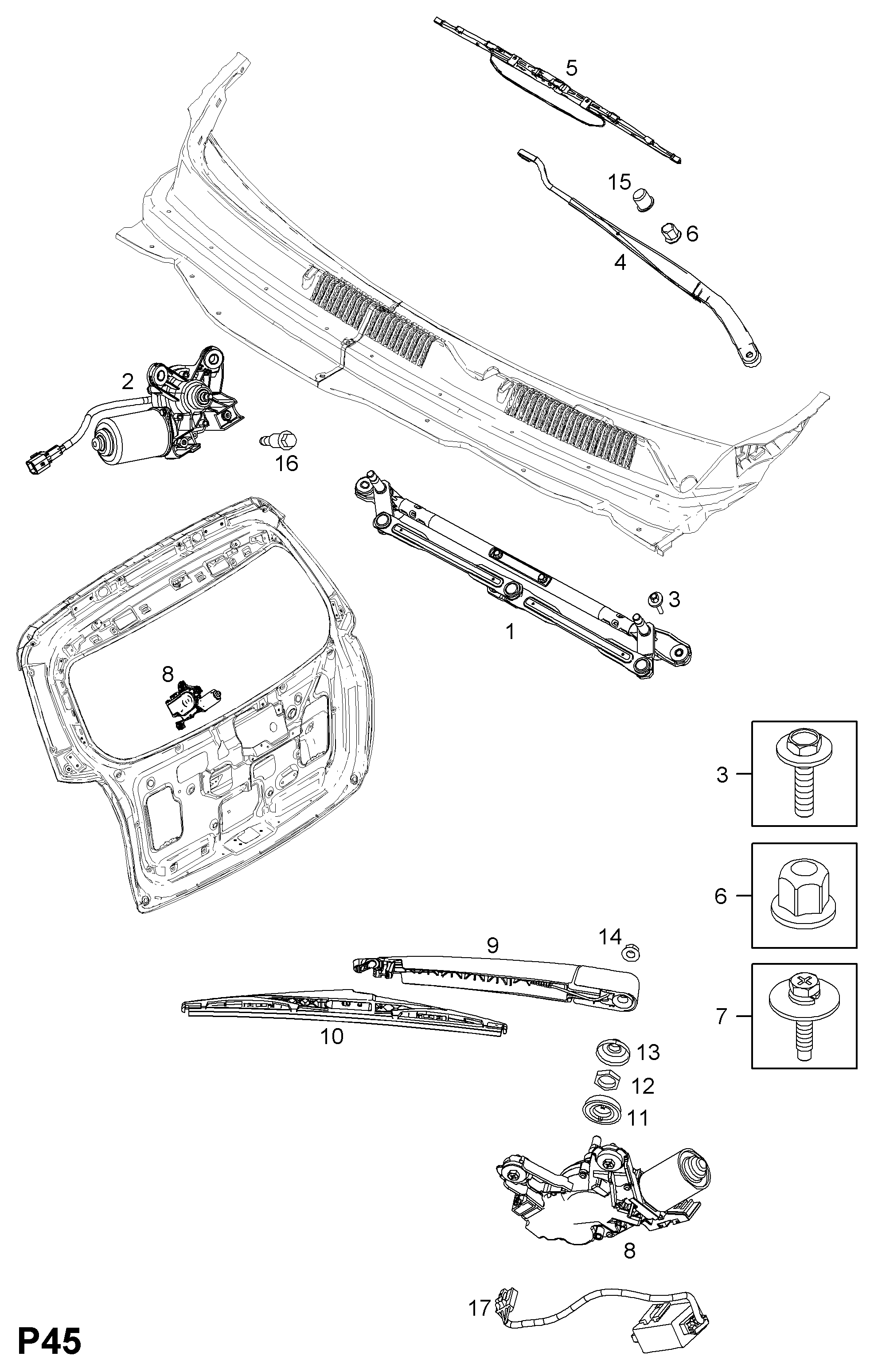 Opel 48 03 917 - Перо на чистачка vvparts.bg