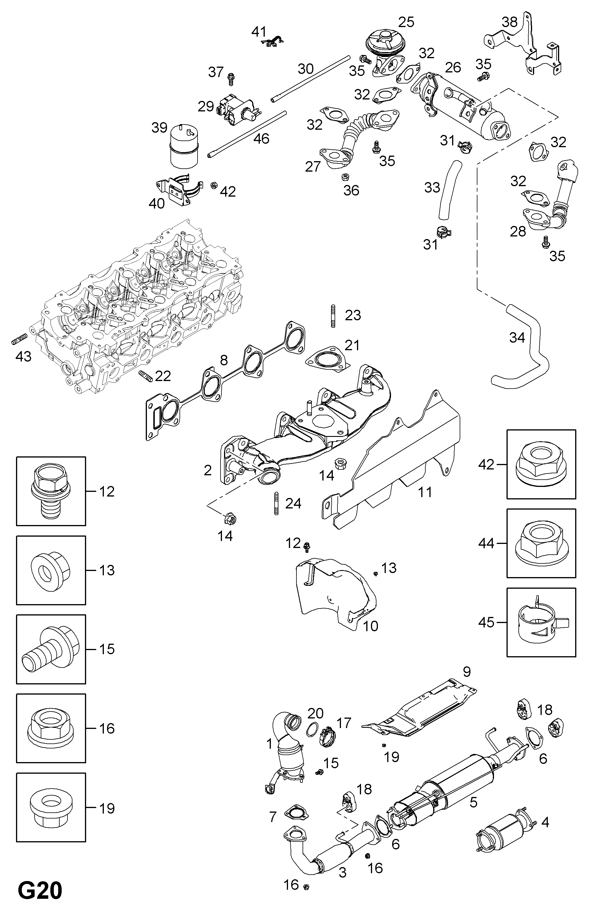 Opel 4805871 - Уплътнение, изпускателни тръби vvparts.bg