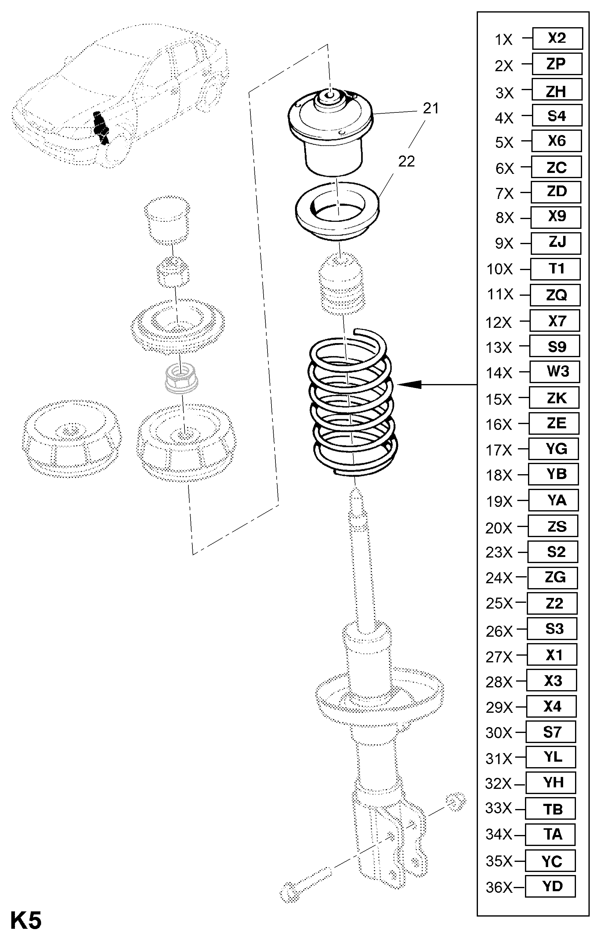 Opel 312099 - Пружина за ходовата част vvparts.bg