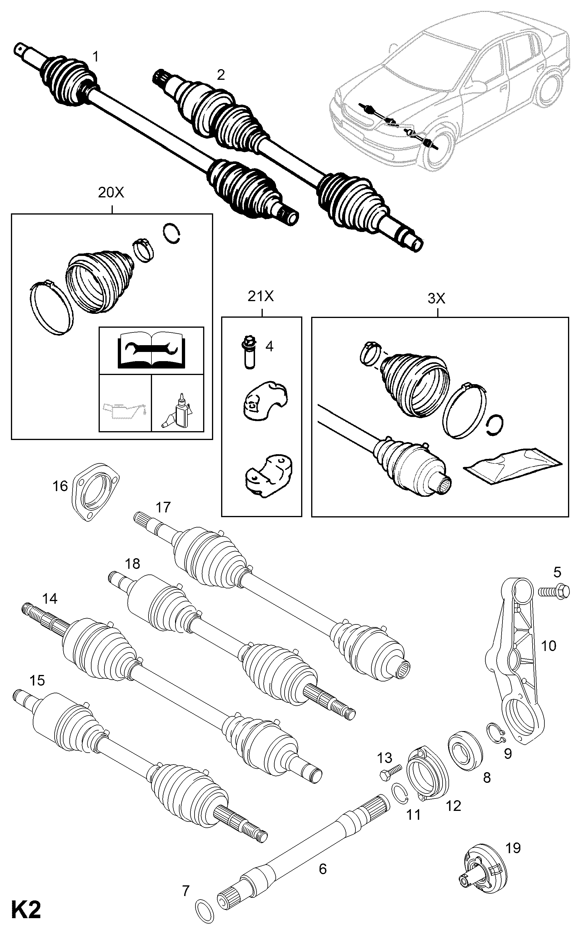 Opel 374321 - Полуоска vvparts.bg