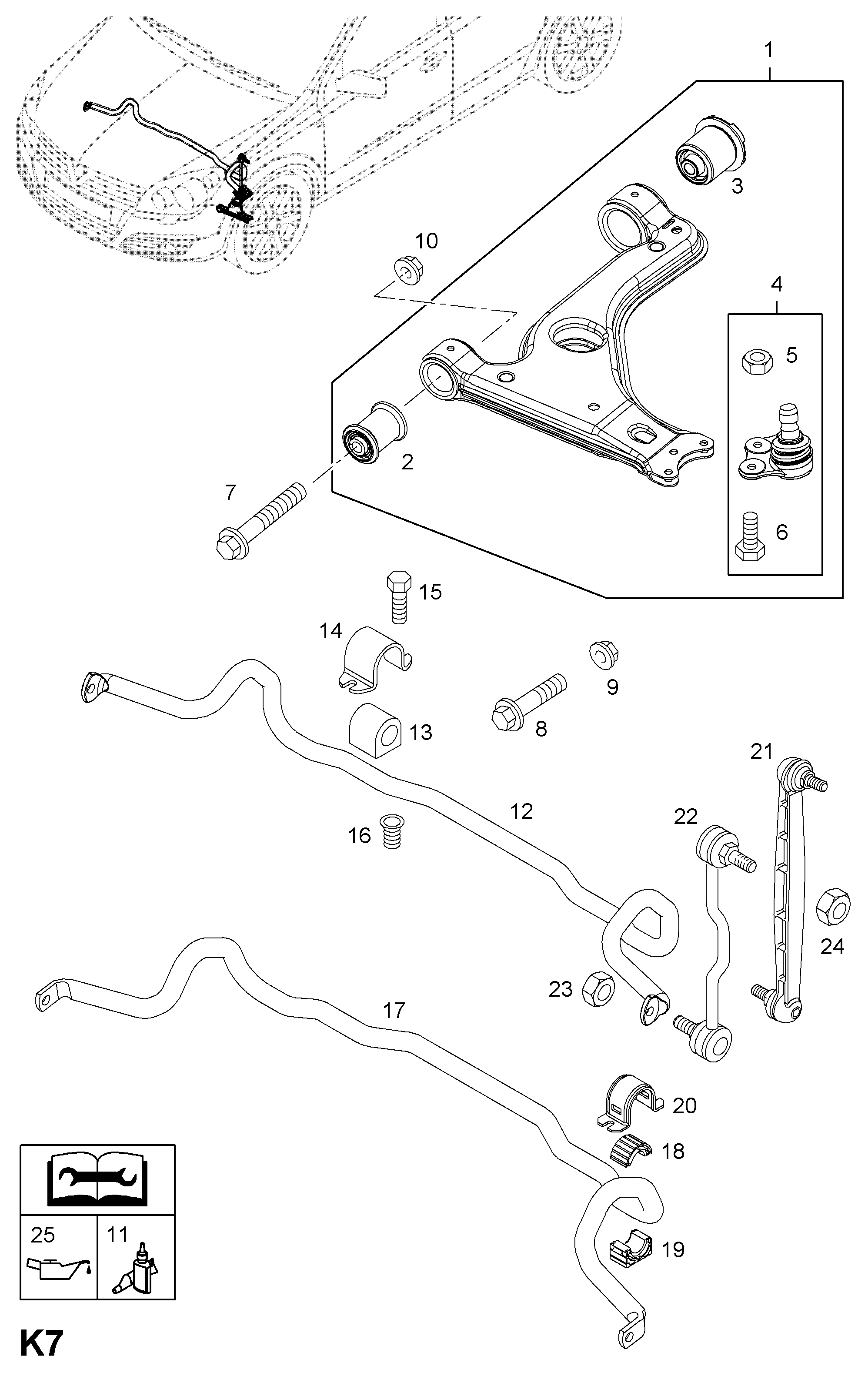 Opel 350117 - Лагерна втулка, стабилизатор vvparts.bg