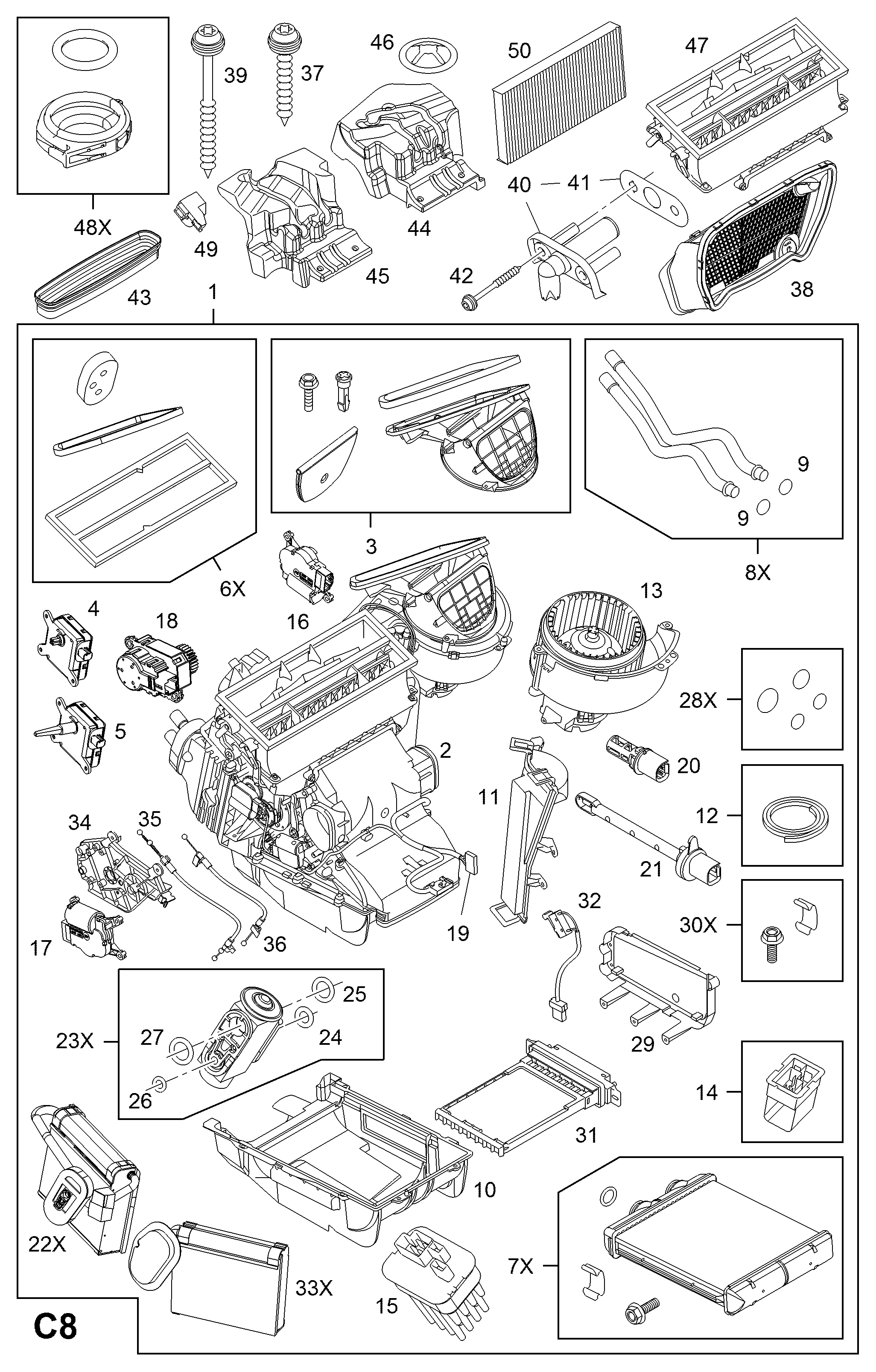 OM 6808607 - Филтър купе (поленов филтър) vvparts.bg