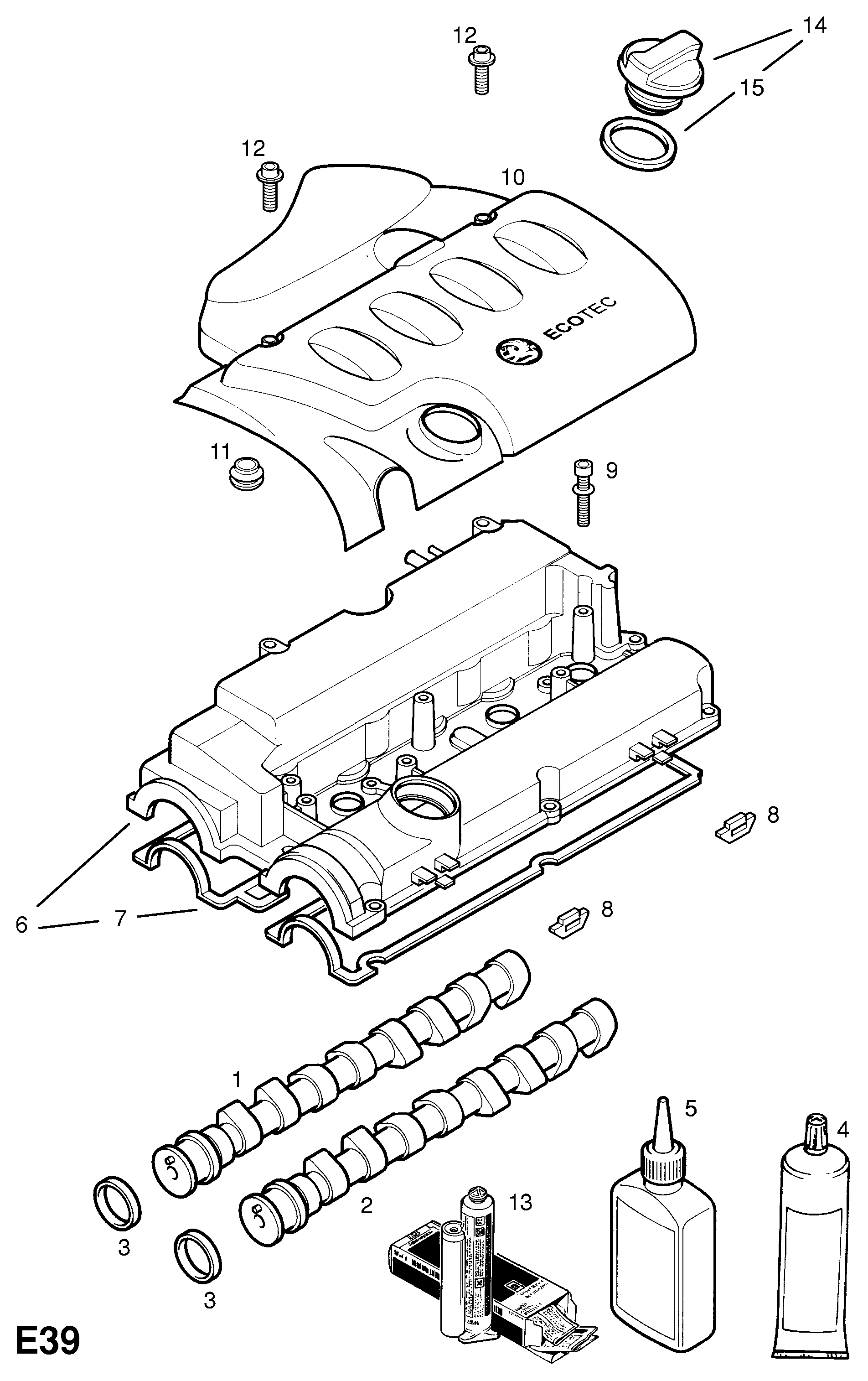 Vauxhall 6 36 039 - Разпределителен вал vvparts.bg