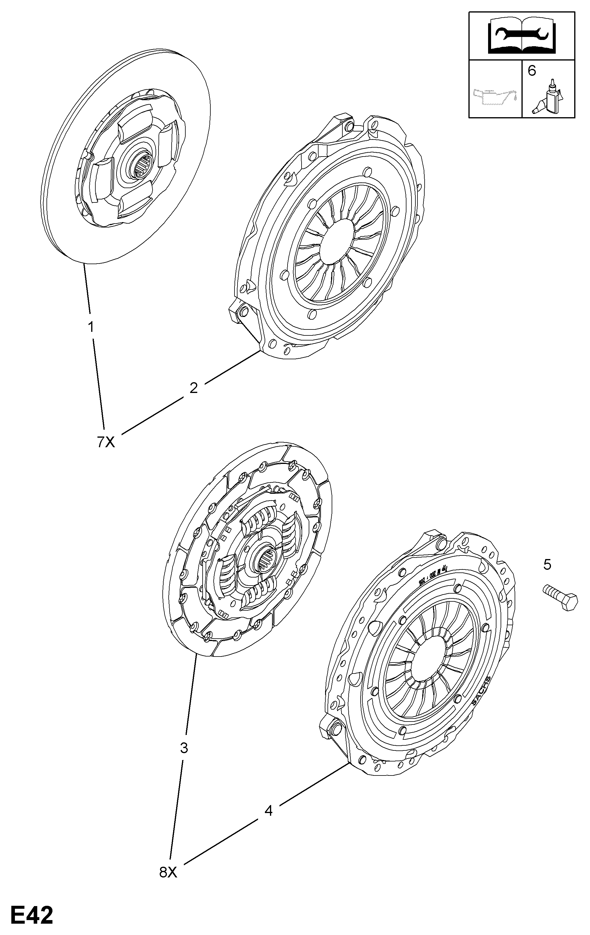 Vauxhall 6 64 077 - Диск на съединителя vvparts.bg