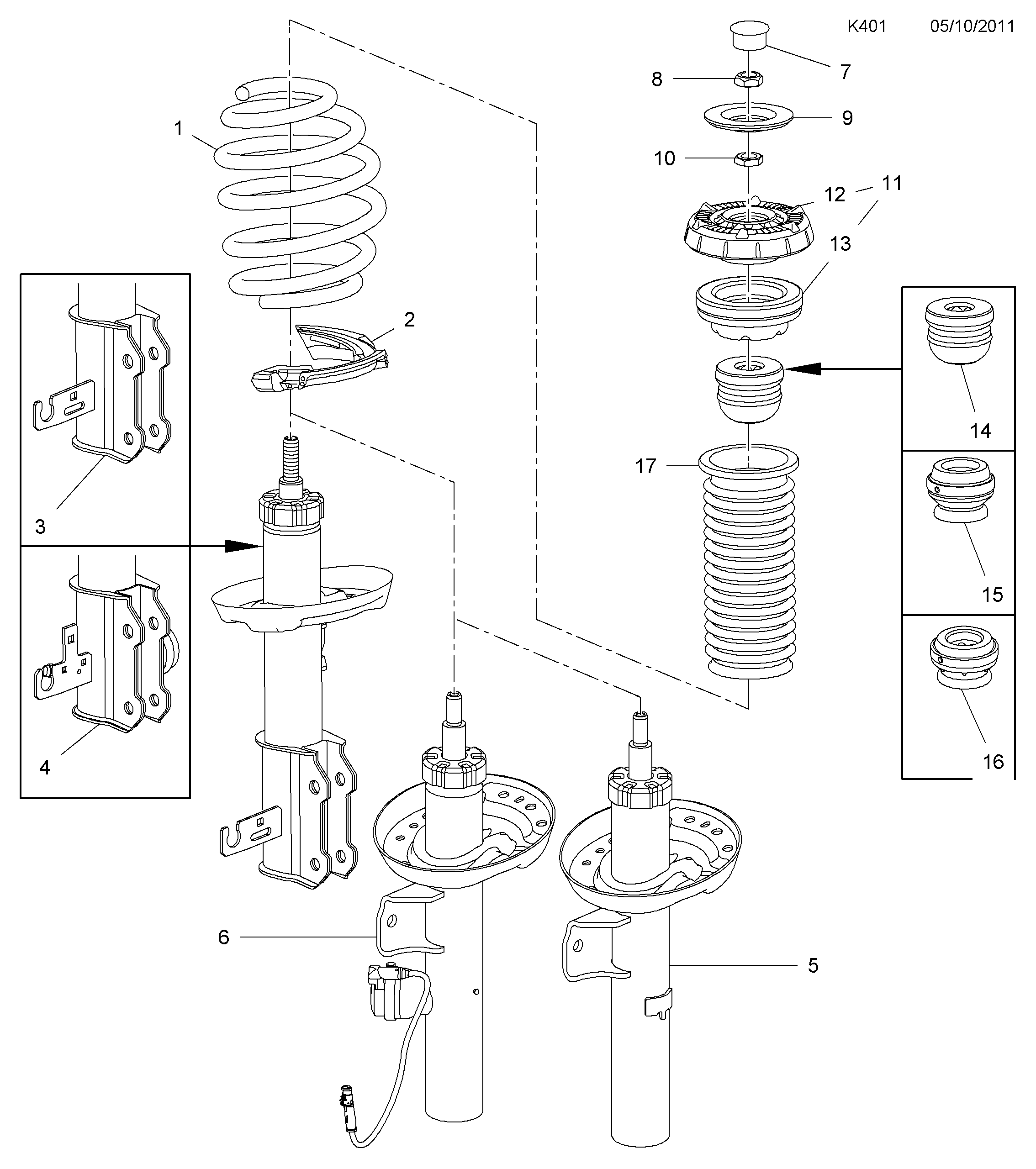 Vauxhall 312235 - Прахозащитен комплект, амортисьор vvparts.bg