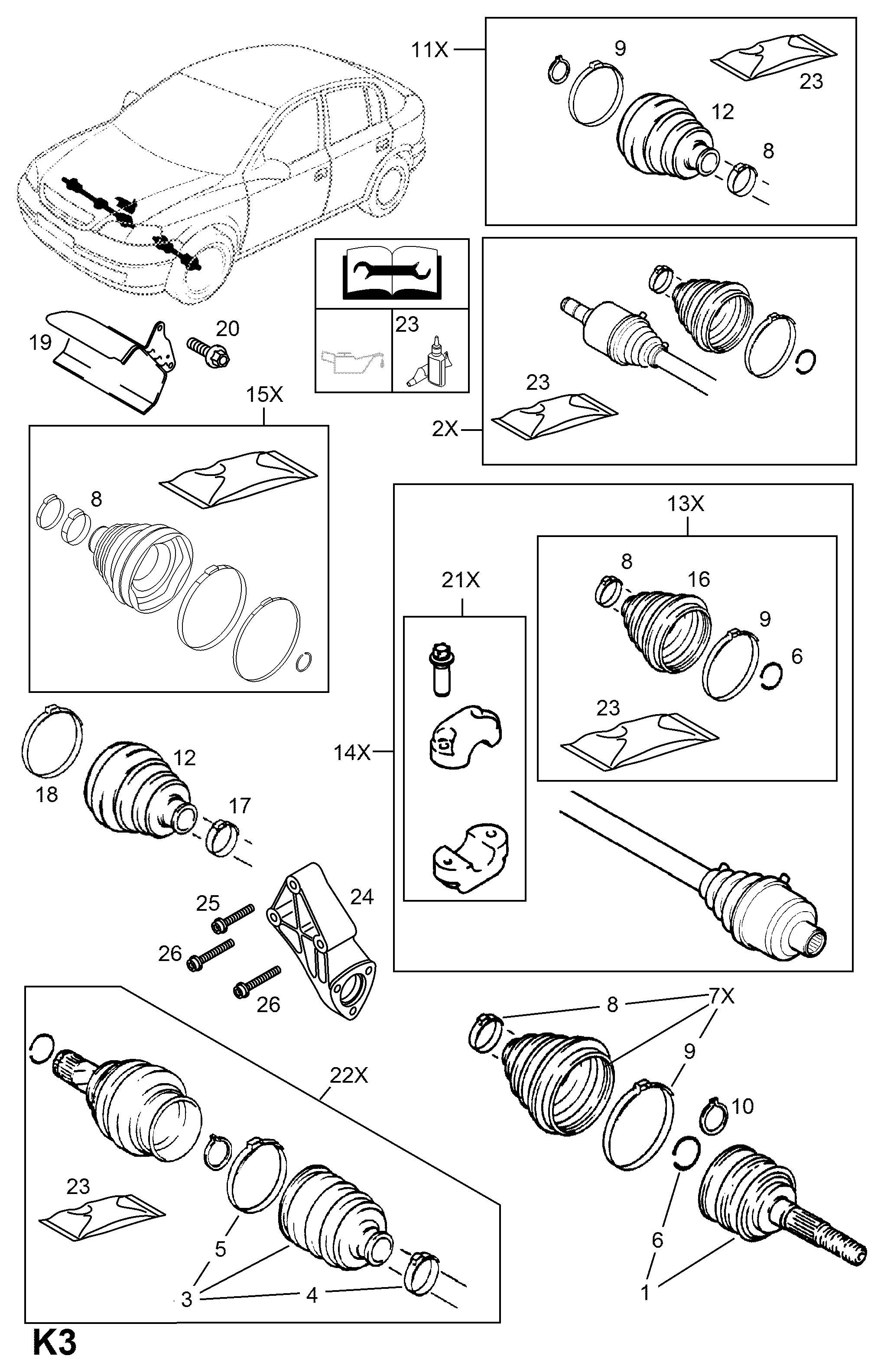 Opel 3 74 051 - Затягаща скоба vvparts.bg