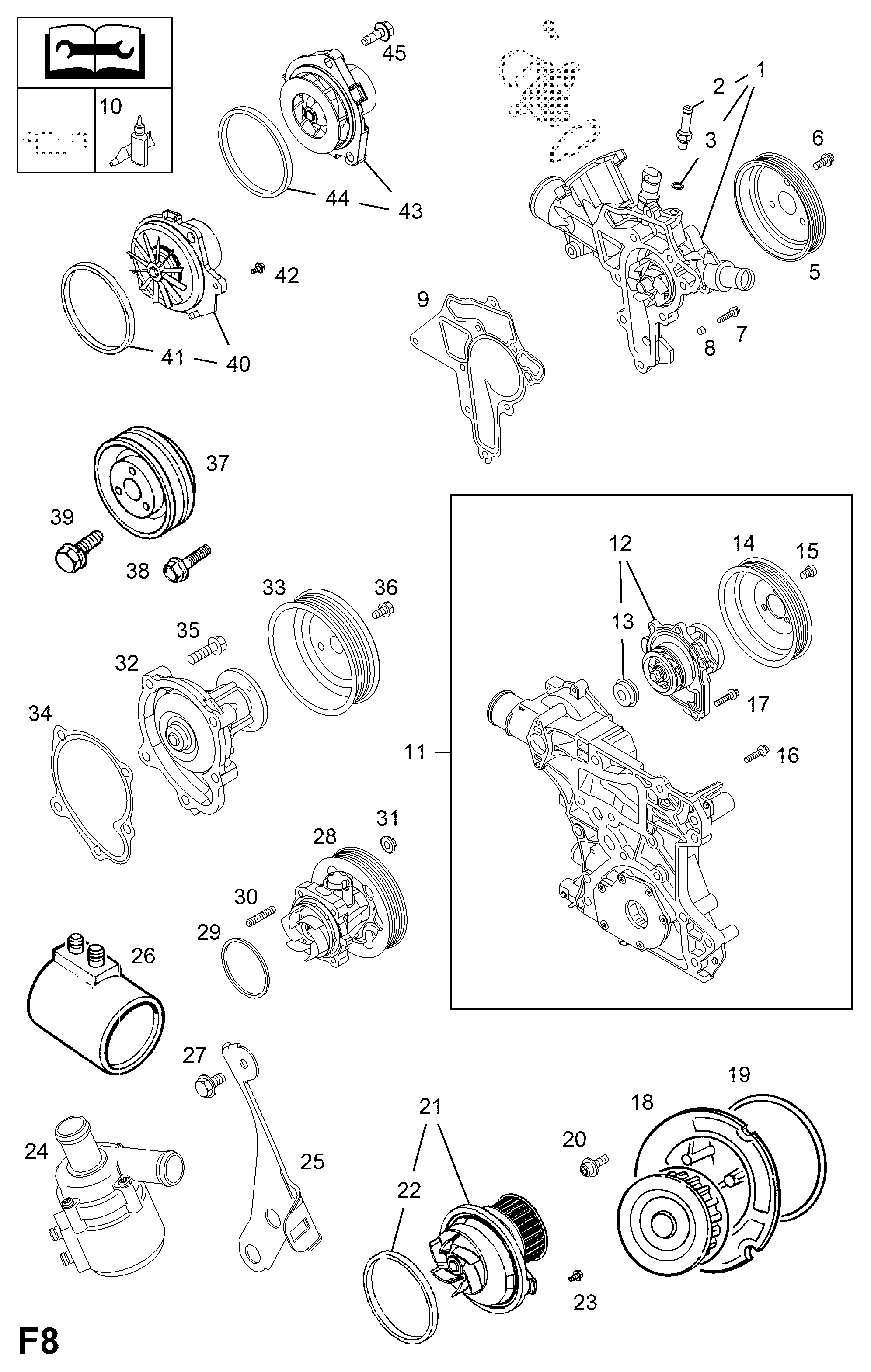 Opel 13 34 143 - Водна помпа vvparts.bg