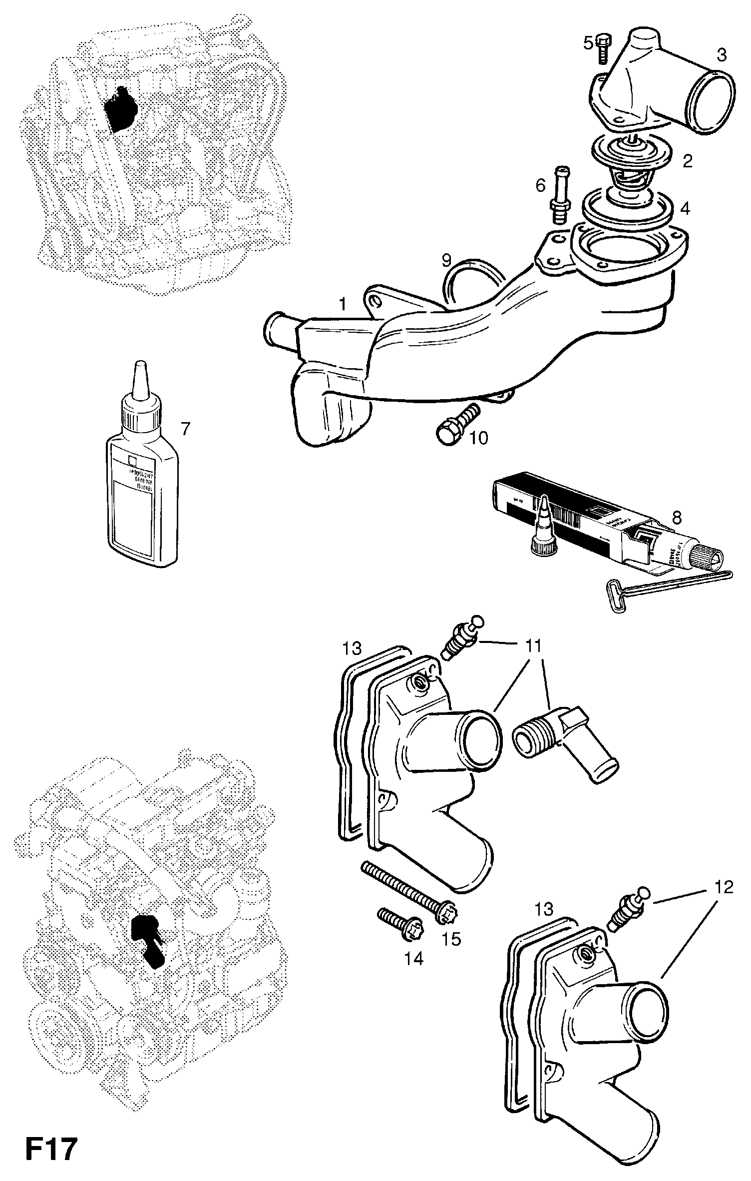 Opel 13 38 100 - Термостат, охладителна течност vvparts.bg