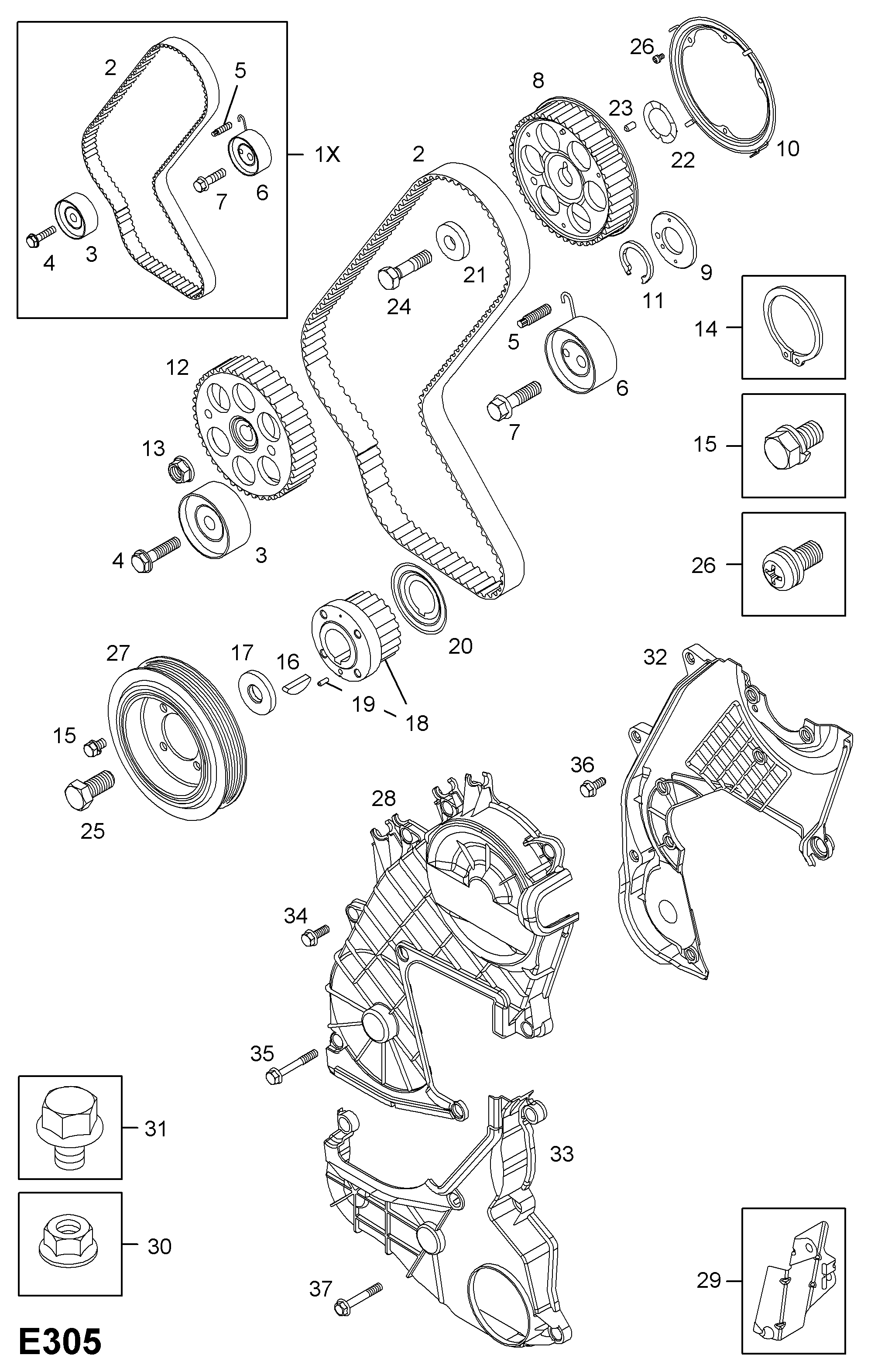 Opel 5636716 - Комплект ангренажен ремък vvparts.bg