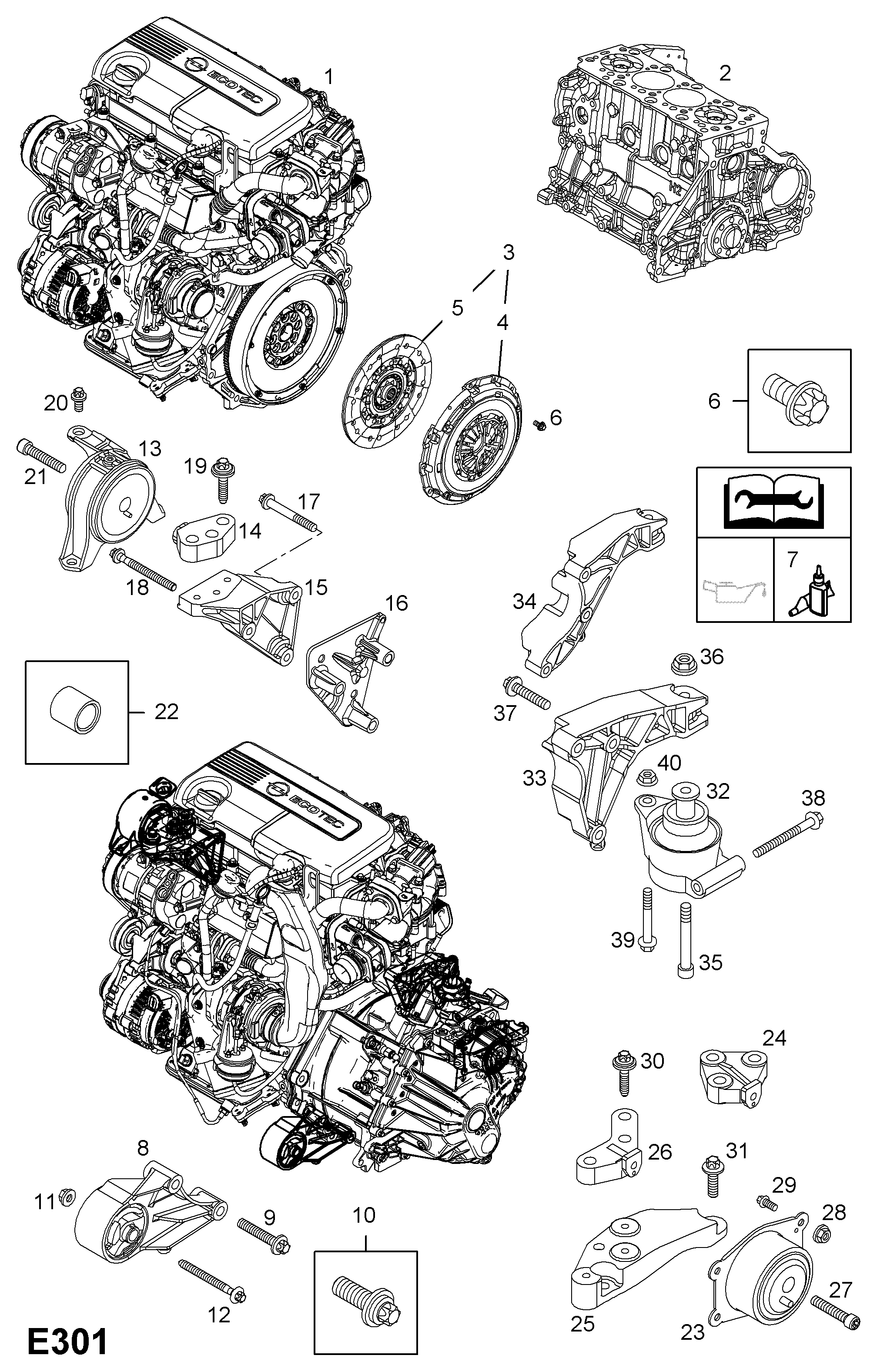 Opel 56 84 654 - Окачване, двигател vvparts.bg