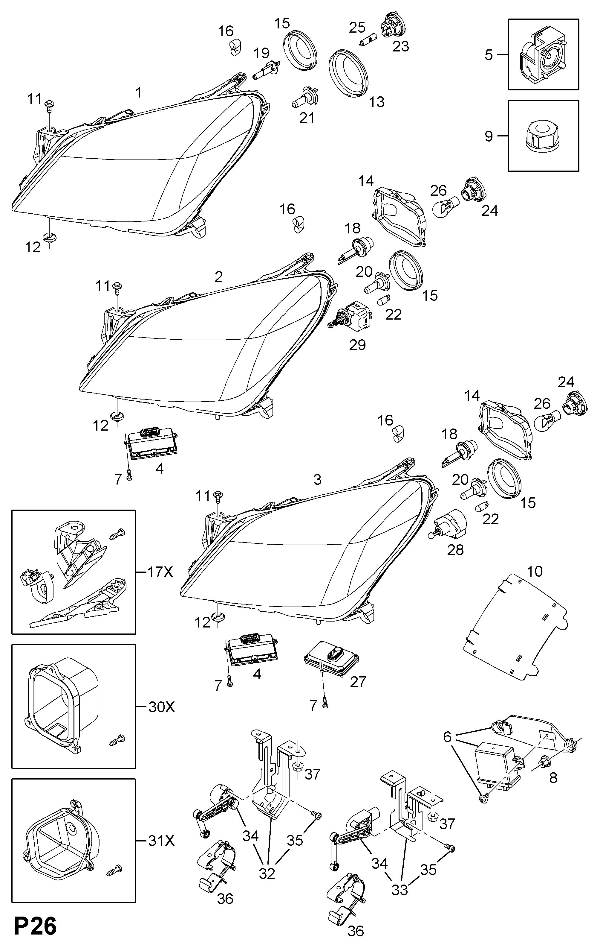 Chevrolet 62 35 149 - Управляващ блок, осветителна система vvparts.bg