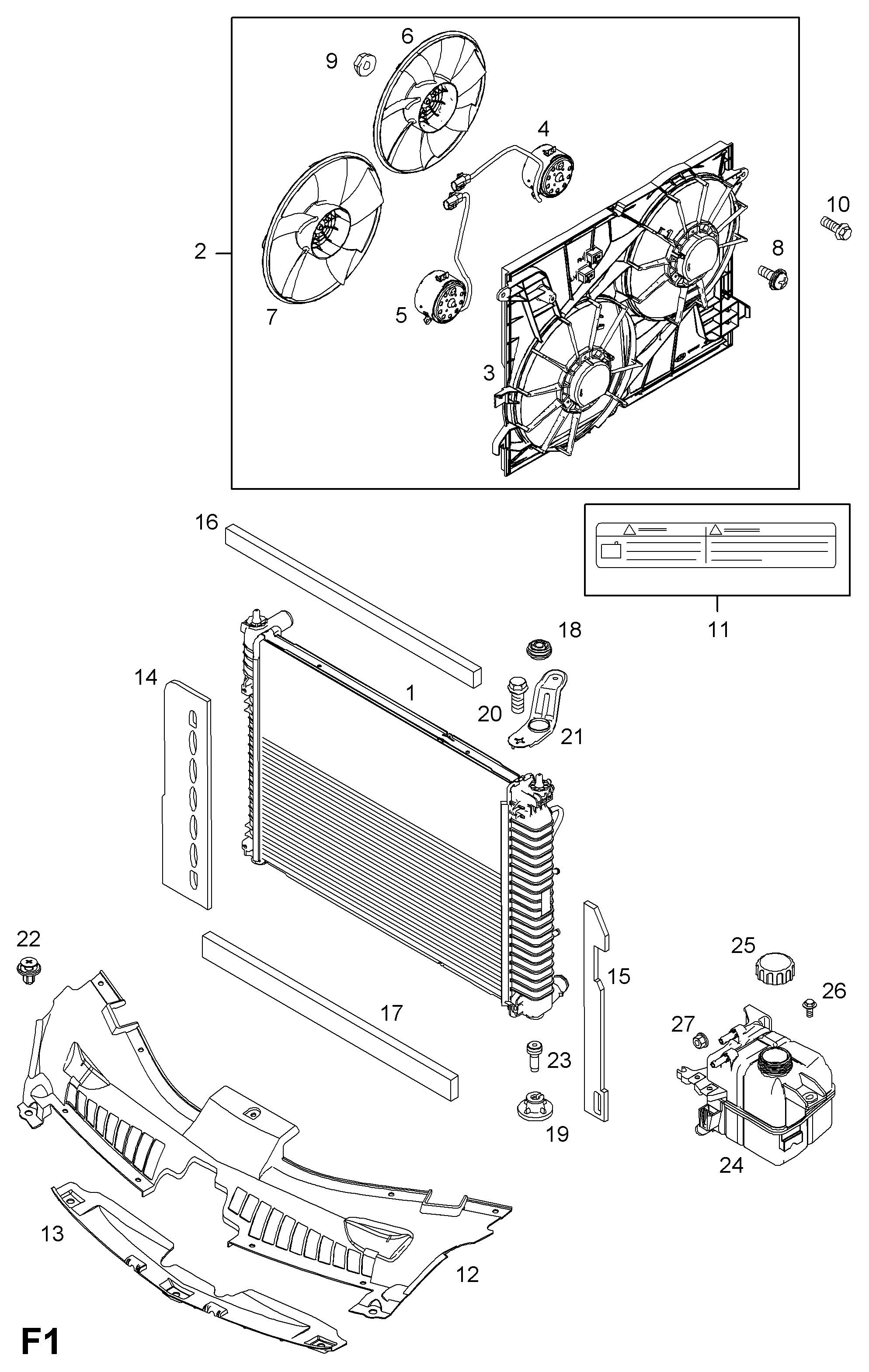 Vauxhall 4817661 - Радиатор, охлаждане на двигателя vvparts.bg